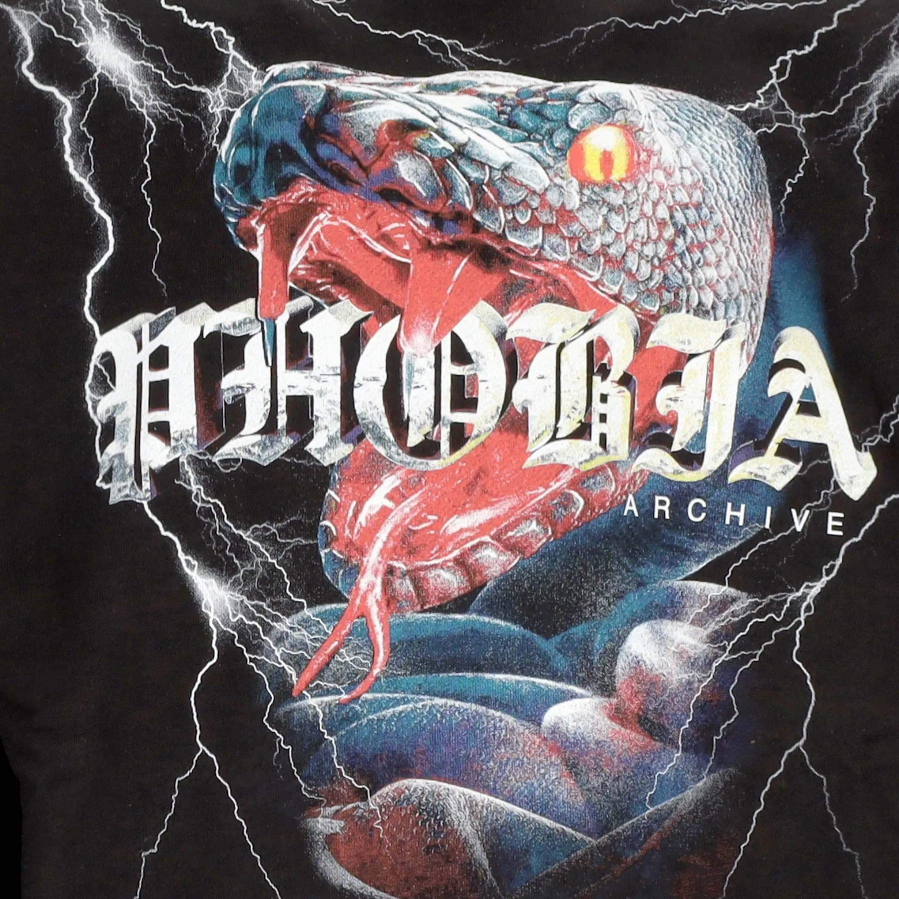 Felpa Leggera Girocollo Uomo Snake Crewneck Black