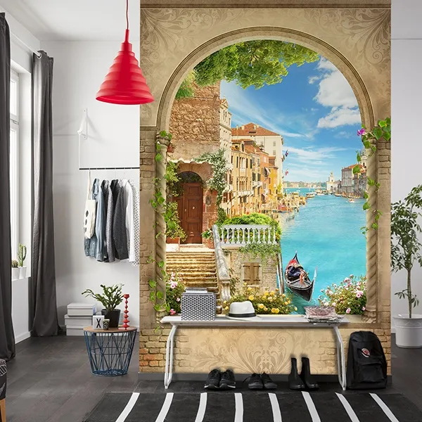Finestra nel canale di Venezia - FOTOMURALI
