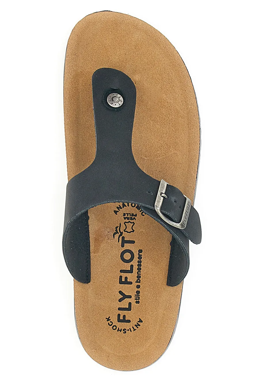   FLY FLOT Ciabatte Infradito Nere Comfort Made in Italy Fly Flot 782154