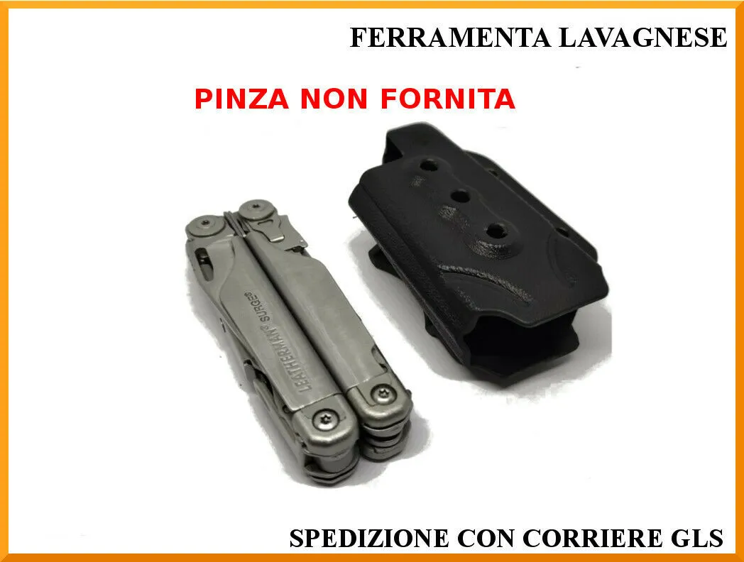 Fodero in kydex termoformato componibile per pinza leatherman surge 