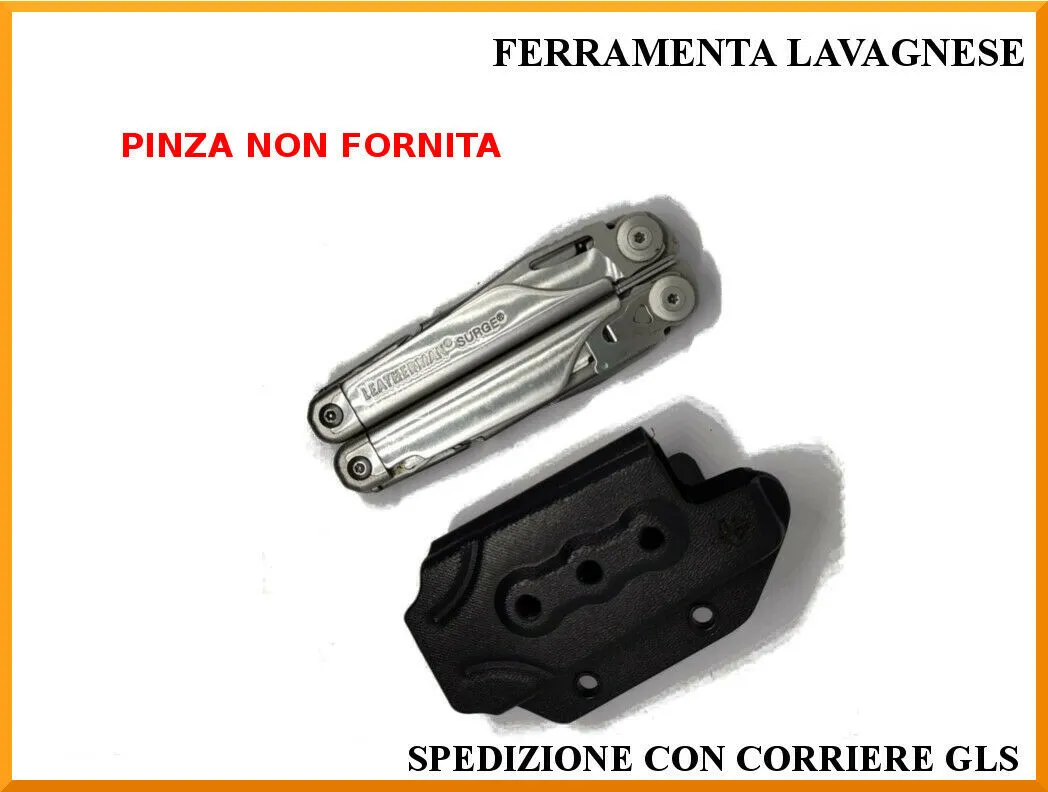 Fodero in kydex termoformato componibile per pinza leatherman surge 