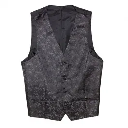 Gala weltcoat, cravatta e tasca quadrata jacquard tessuto nero