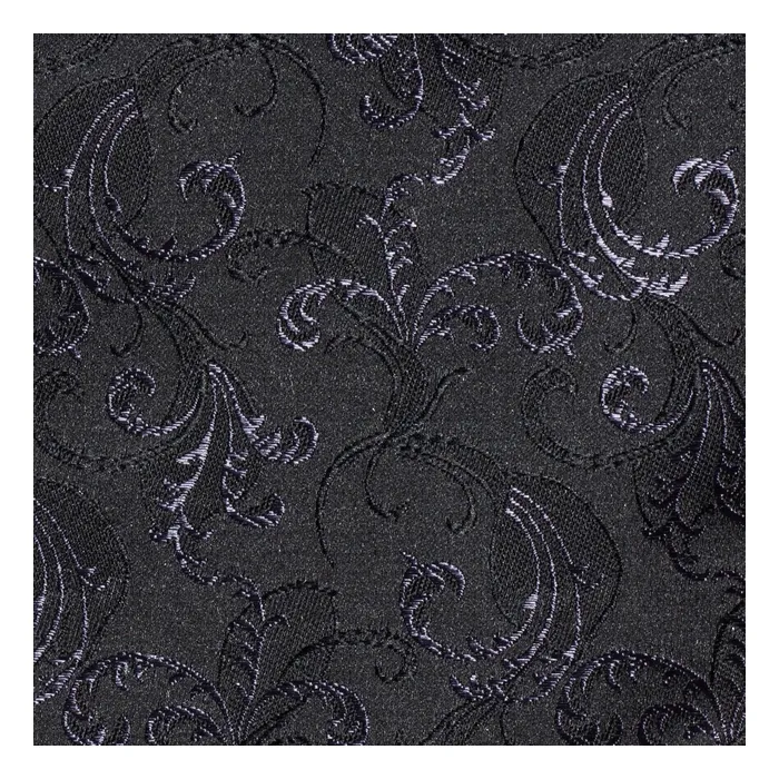 Gala weltcoat, cravatta e tasca quadrata jacquard tessuto nero