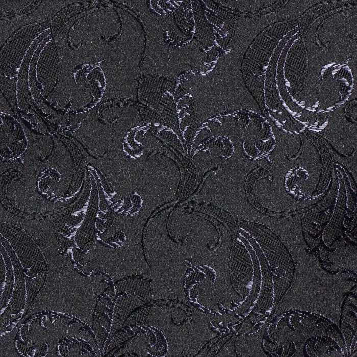 Gala weltcoat, cravatta e tasca quadrata jacquard tessuto nero