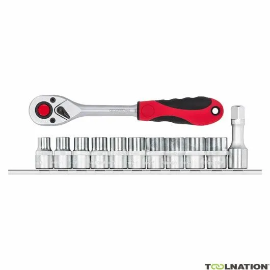 Gedore RED 3300030 R69008012 Set di chiavi a bussola 1/2, 10-19 mm metriche 12 pezzi