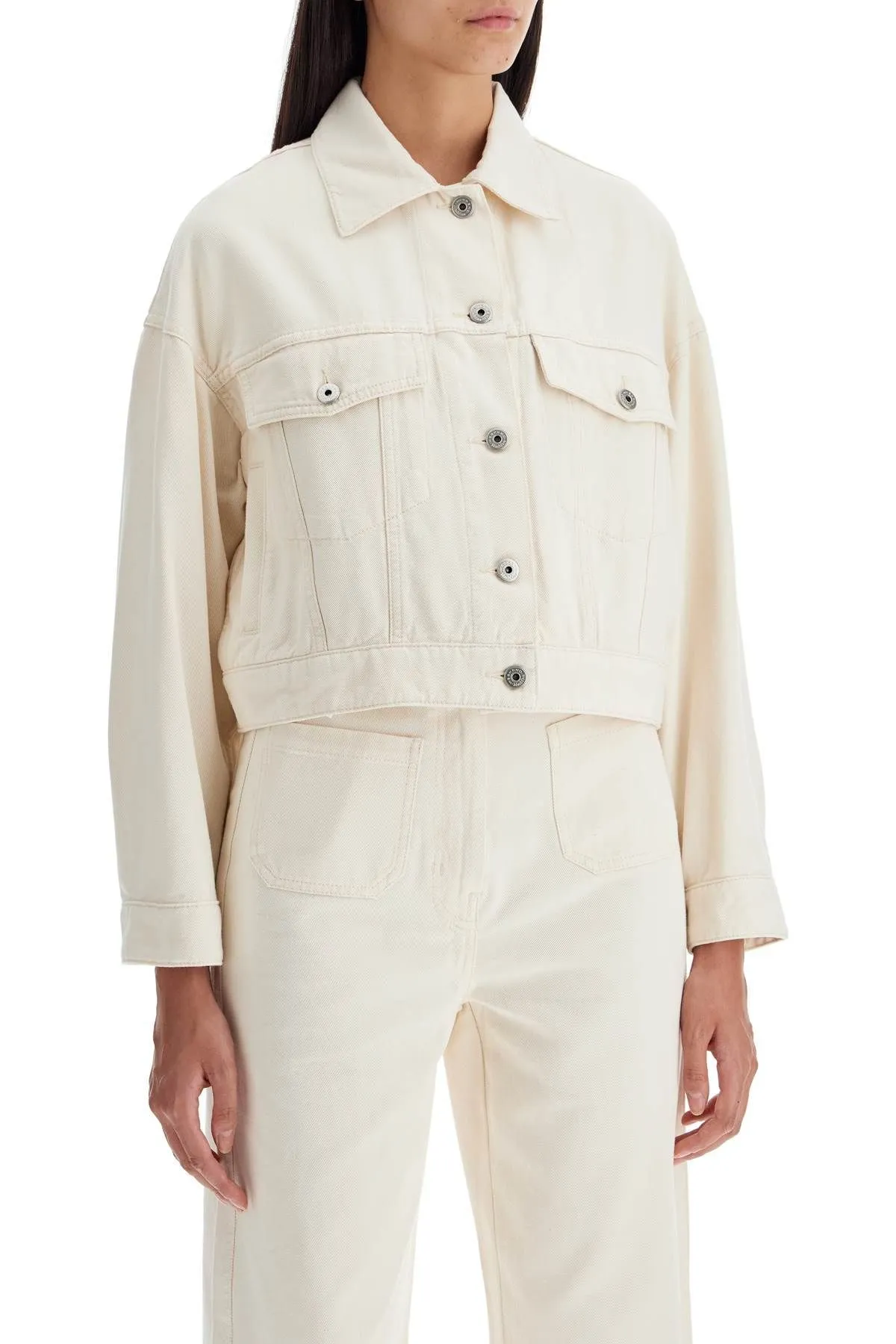 Giacca cropped in denim bull 'Ribe'