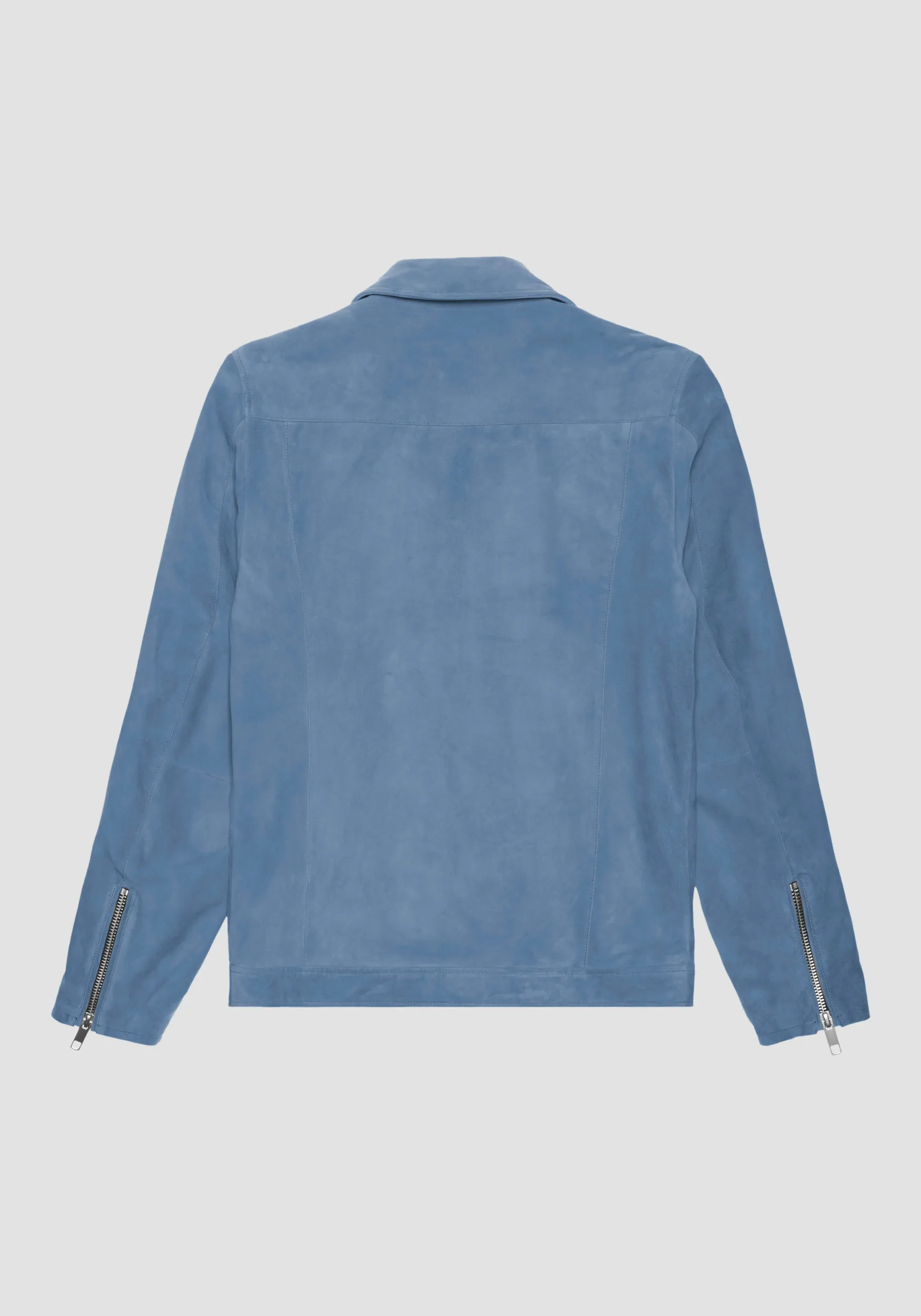 GIUBBINO SLIM FIT IN VERA PELLE SCAMOSCIATA