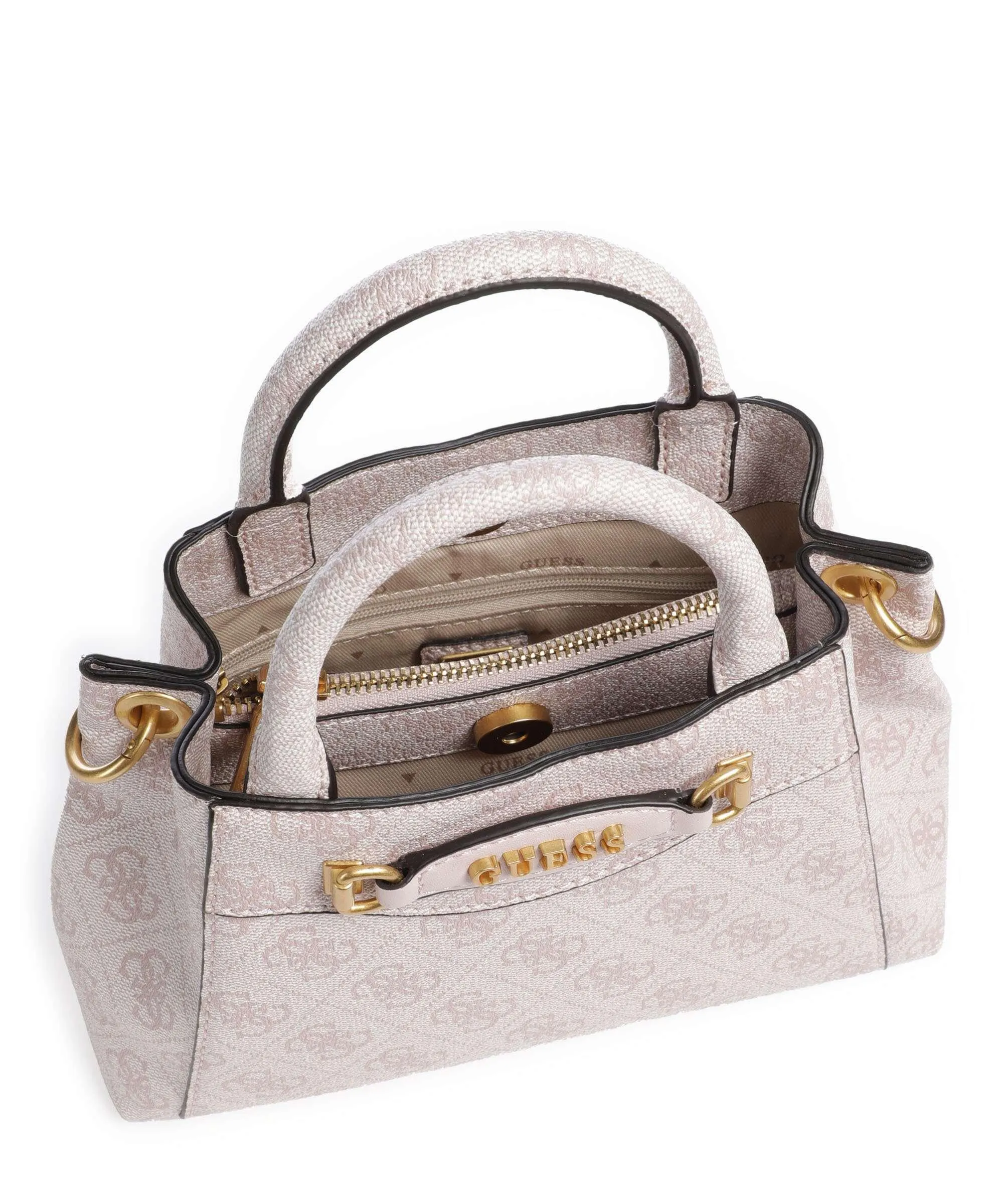  Guess Emera Borsa a mano pelle sintetica rosa antico  