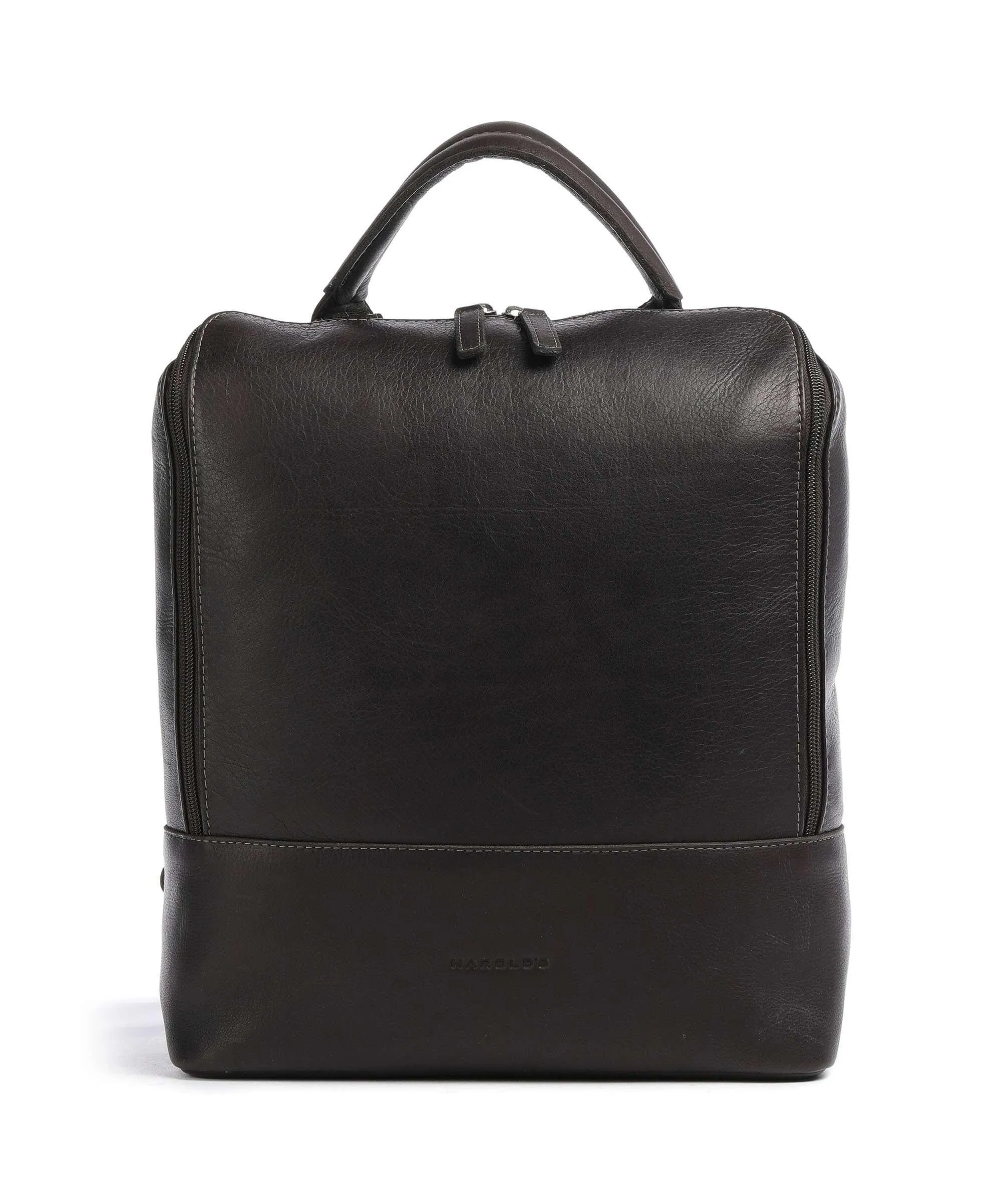  Harold's Campo Zaino 13″ pelle di vacchetta grana marrone scuro  