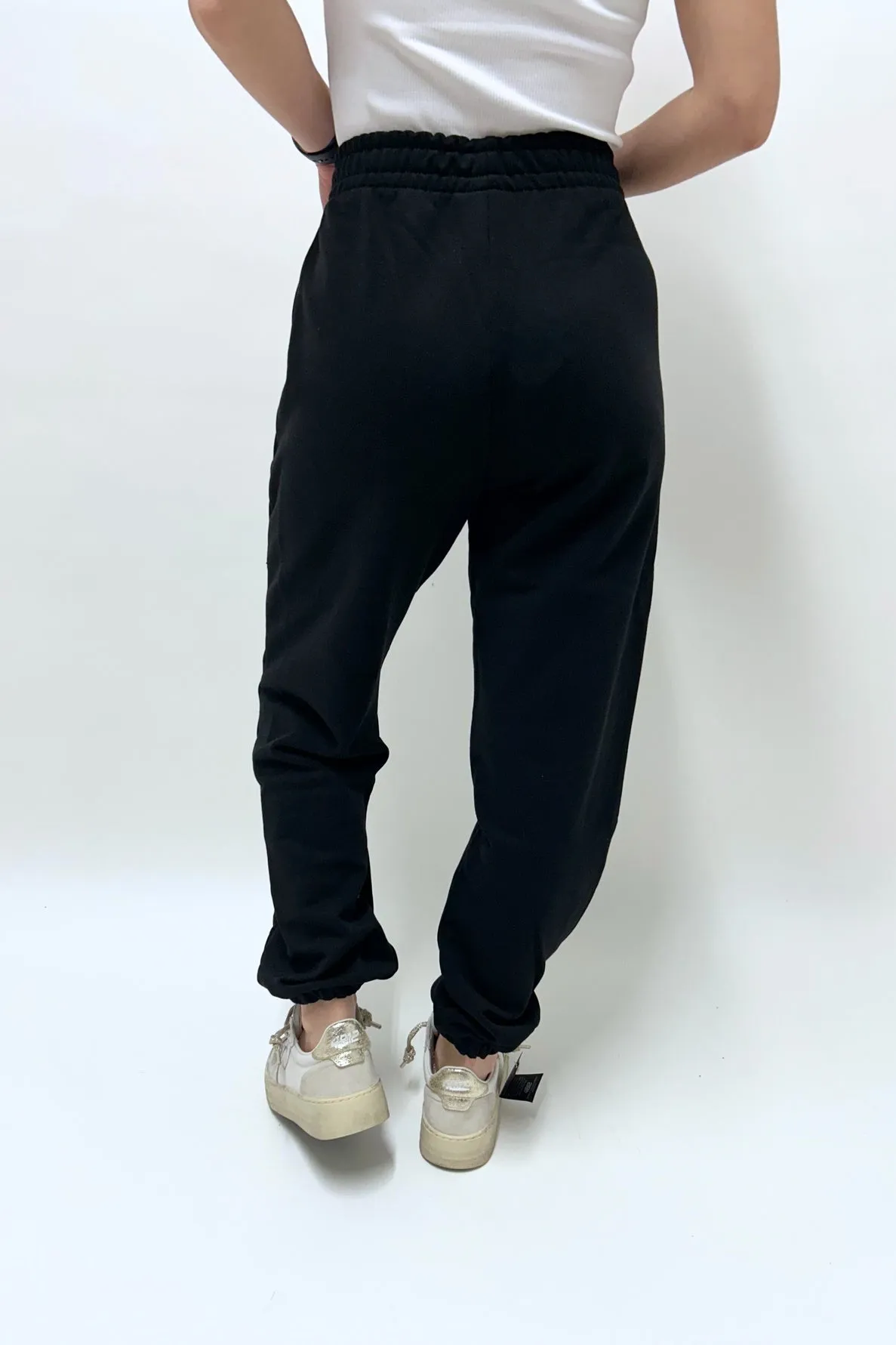 Hinnominate Pantalone Felpa Basico Nero Donna