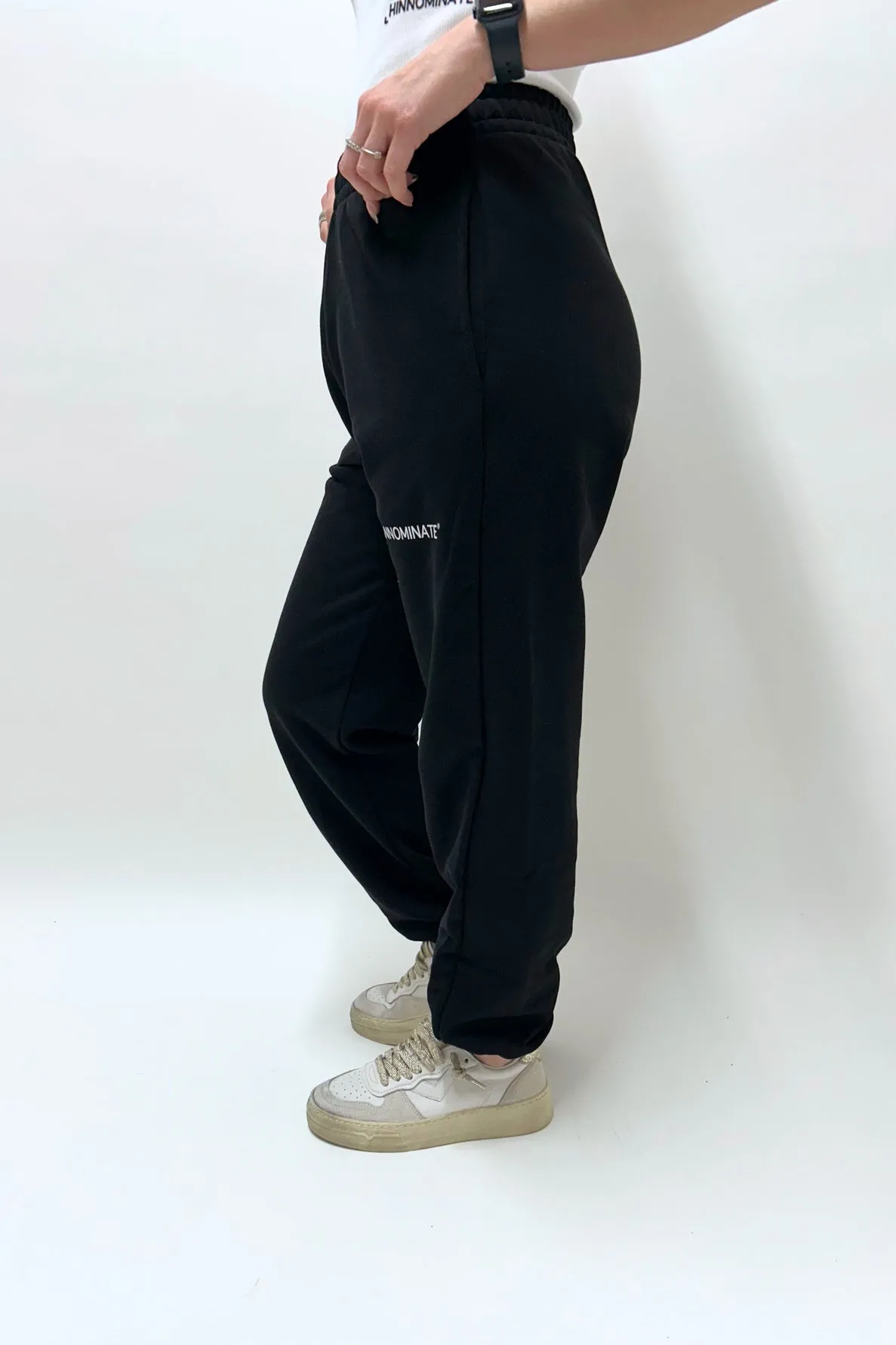 Hinnominate Pantalone Felpa Basico Nero Donna