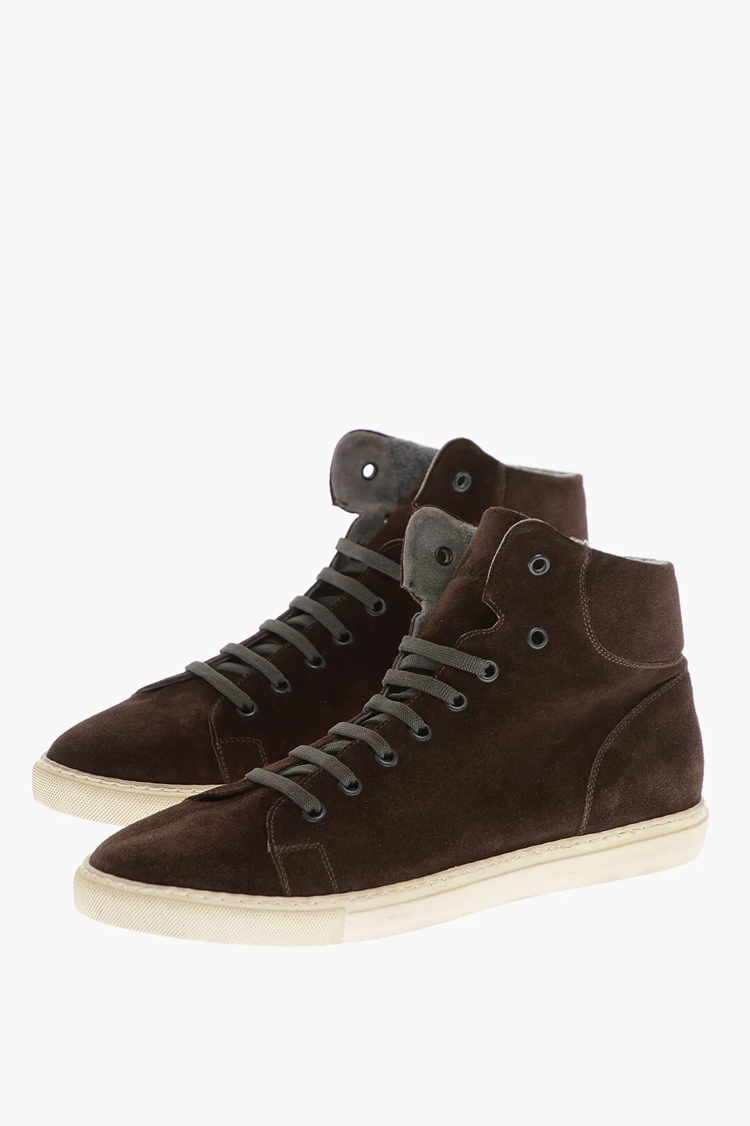 ID Sneakers Alte in Suede con Suola in Gomma