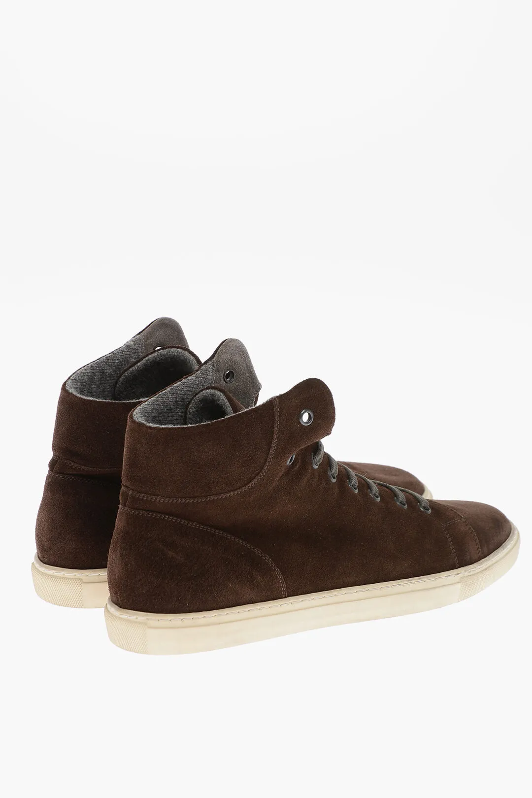 ID Sneakers Alte in Suede con Suola in Gomma