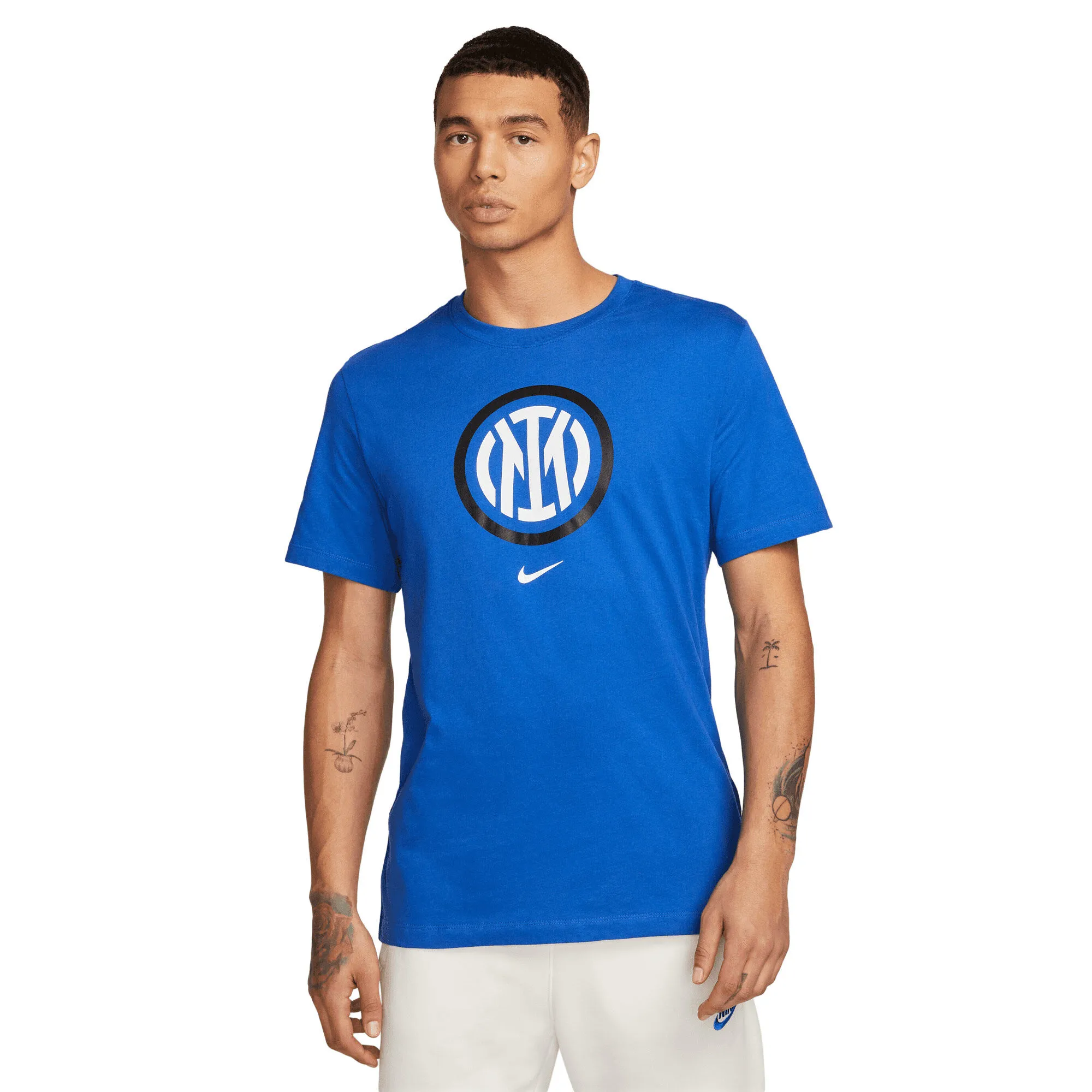 IM NIKE T-SHIRT LOGO CREST BLU UOMO