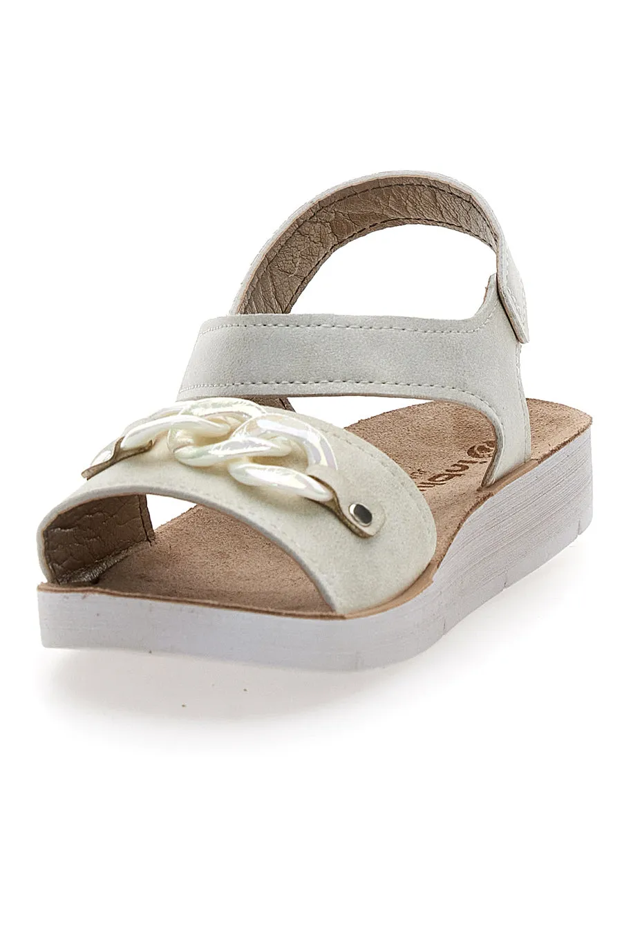   INBLU Sandali Bianchi Con Strappo In Velcro Inblu 26 Cj
