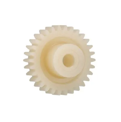 Ingranaggio cilindrico Igus, modulo 1, 25 denti, passo Ø 25mm, semigiunto Ø 15mm, foro Ø 6mm, in Igutek P360