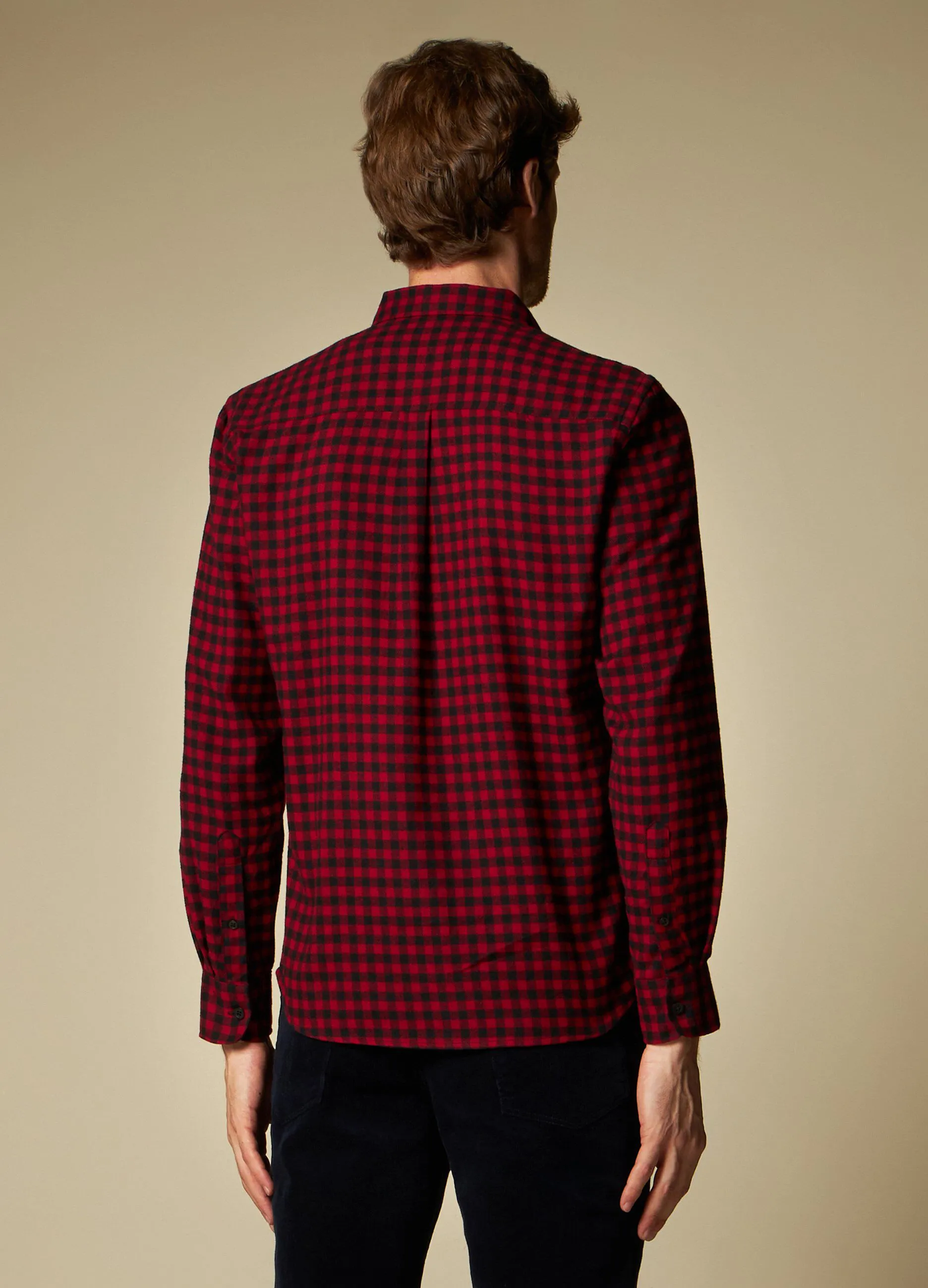J. HART & BROS  Camicia check in flanella uomo