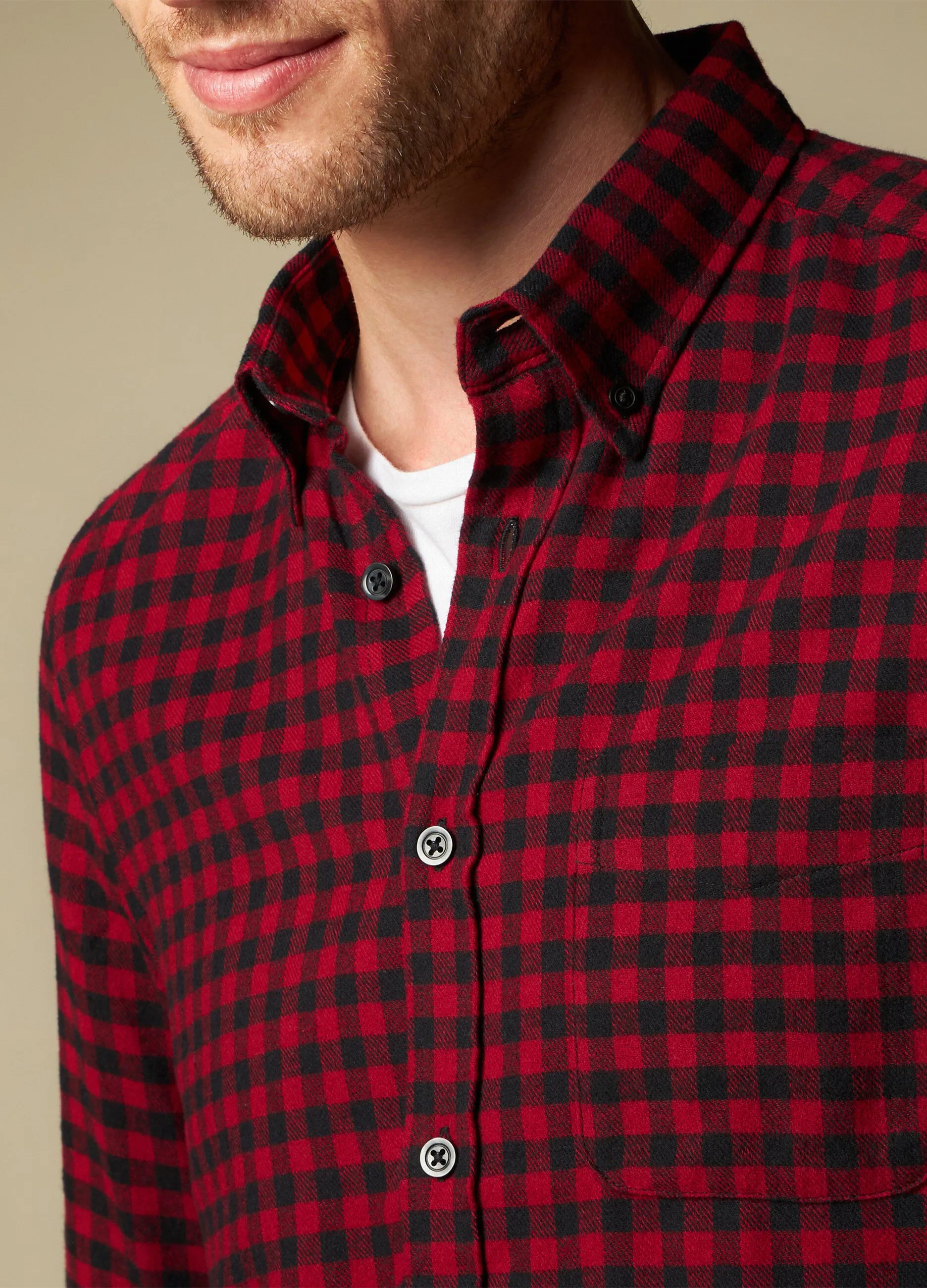 J. HART & BROS  Camicia check in flanella uomo