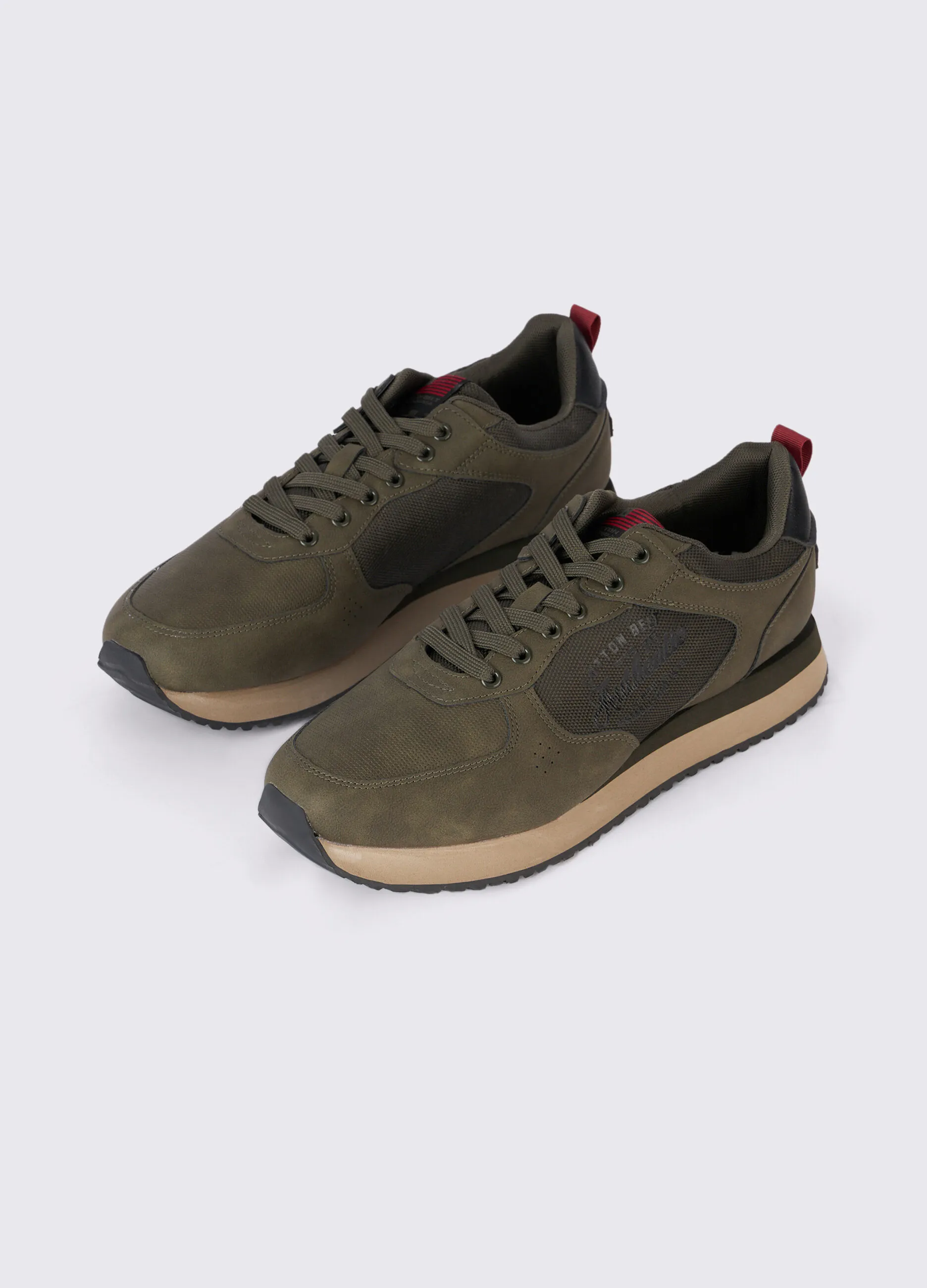 J. HART & BROS  Sneaker con inserti in suede uomo