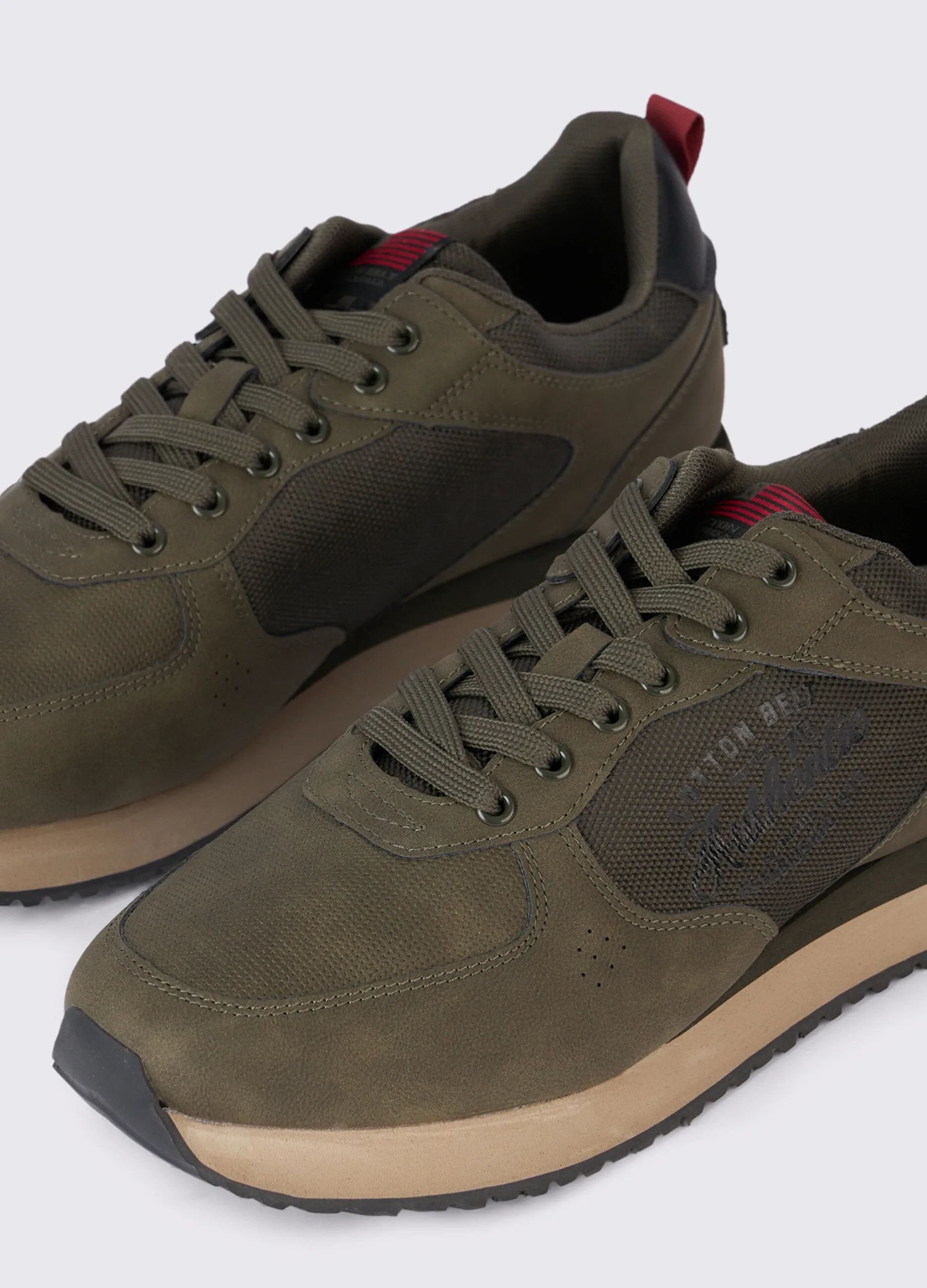 J. HART & BROS  Sneaker con inserti in suede uomo