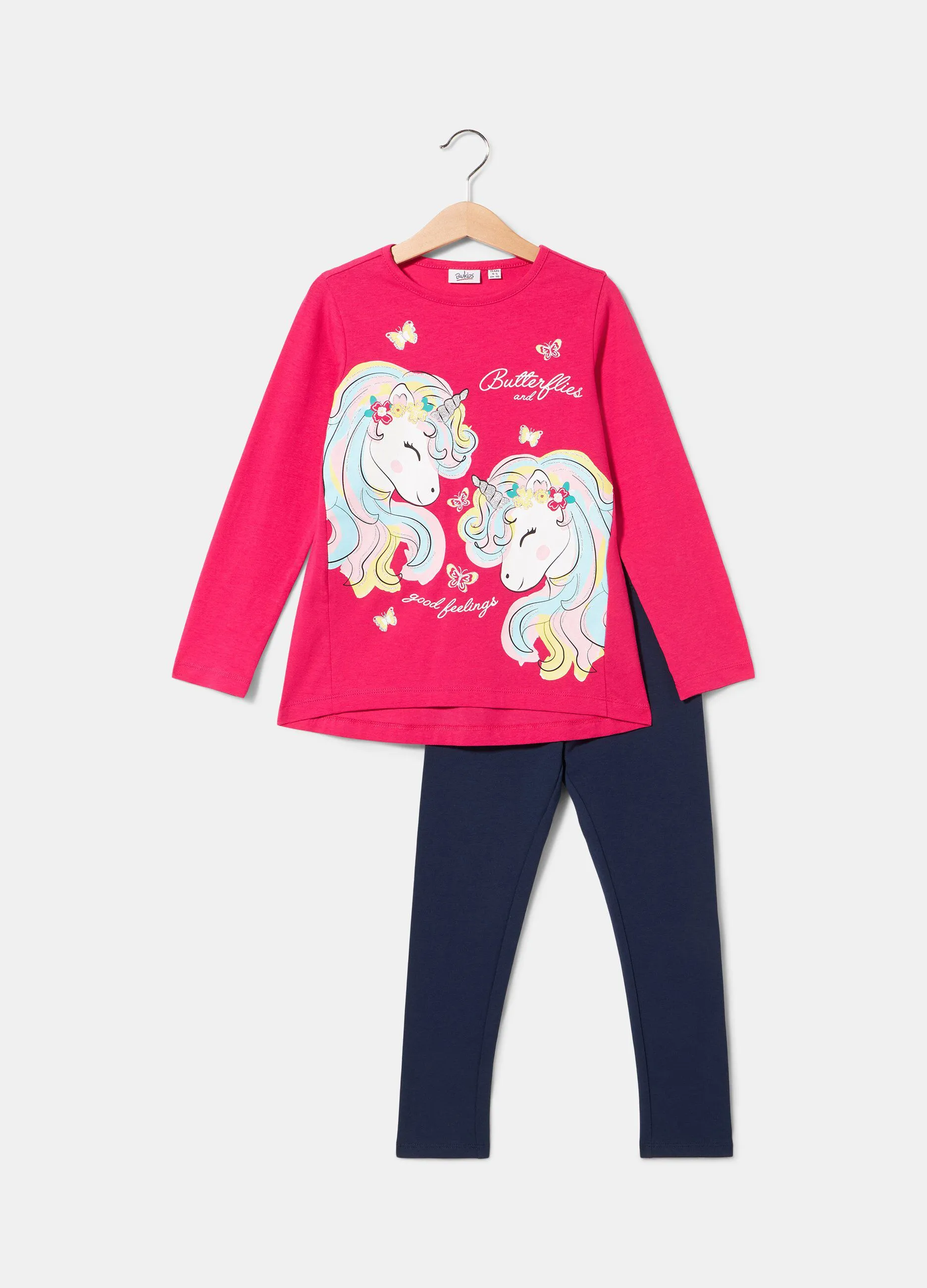 Jogging set in cotone elasticizzato bambina