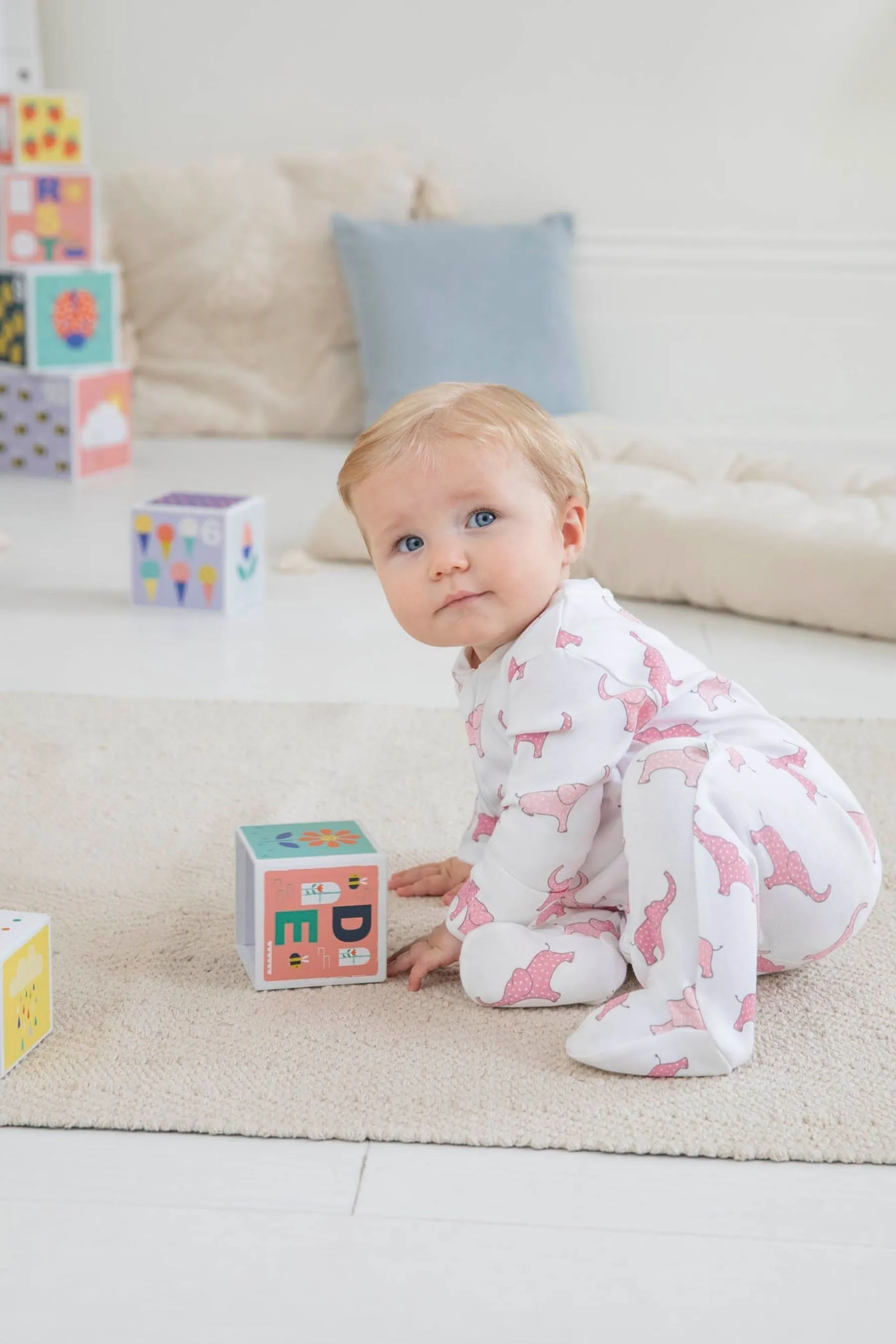 JoJo Maman - Bébé Stampa in cotone Neonati zip    