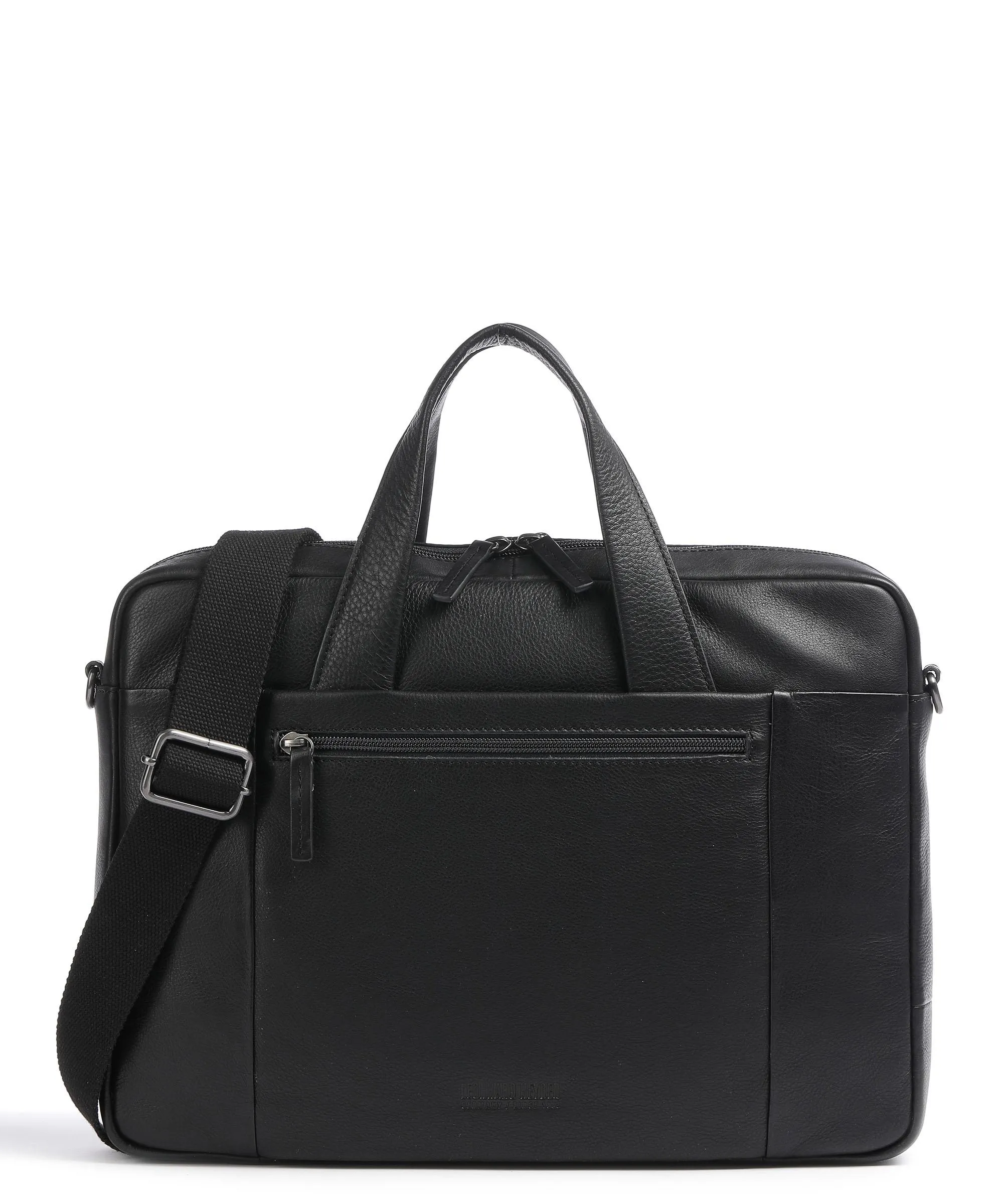  Leonhard Heyden Hamburg Cartella 15″ pelle di vacchetta finemente grana nero  