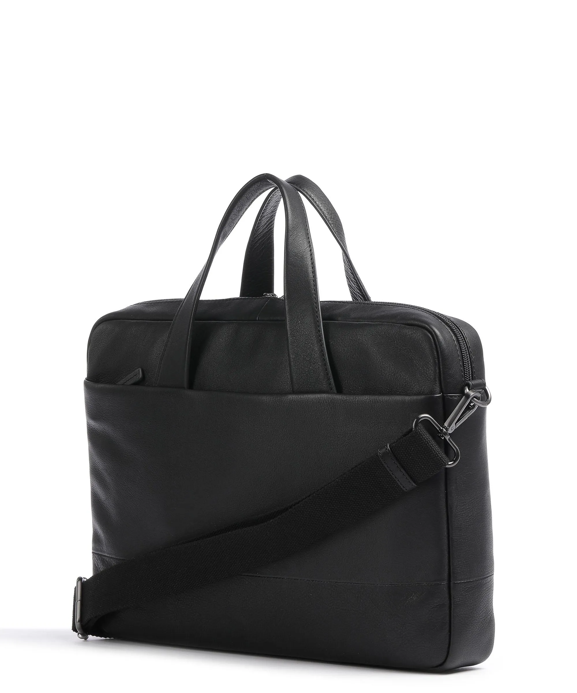  Leonhard Heyden Hamburg Cartella 15″ pelle di vacchetta finemente grana nero  