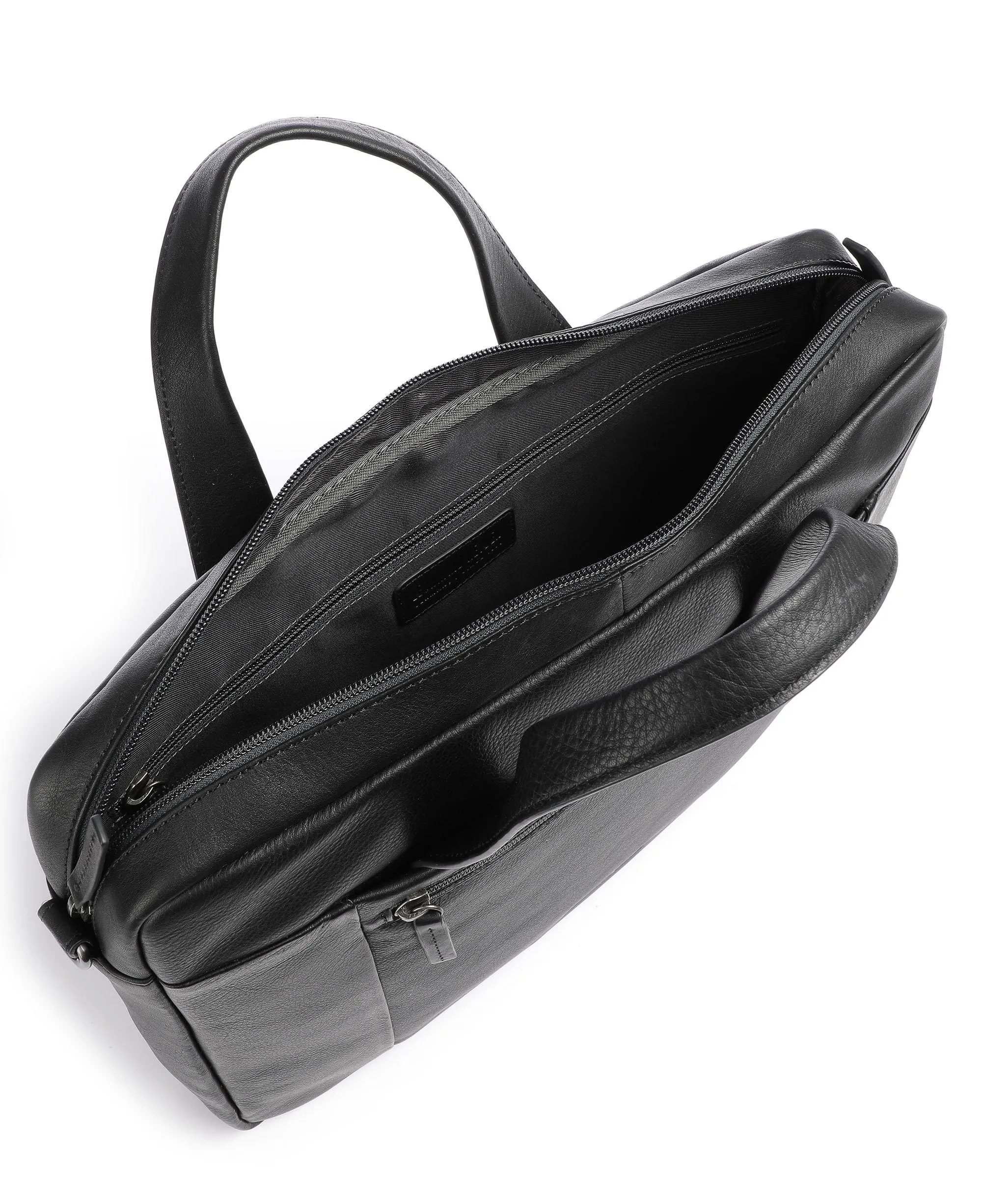  Leonhard Heyden Hamburg Cartella 15″ pelle di vacchetta finemente grana nero  