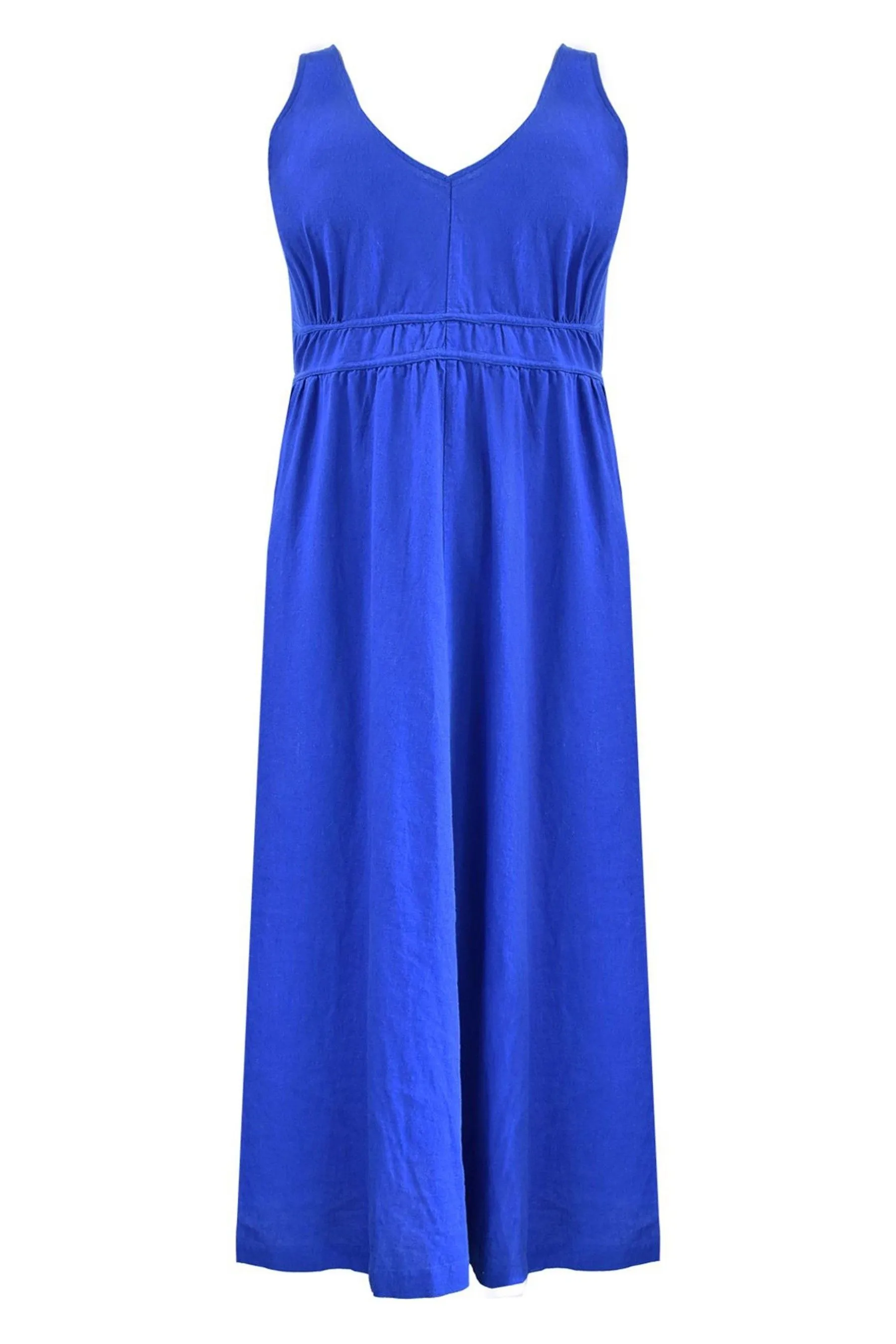 Live Unlimited Curve - Abito midi in misto lino con scollo a V