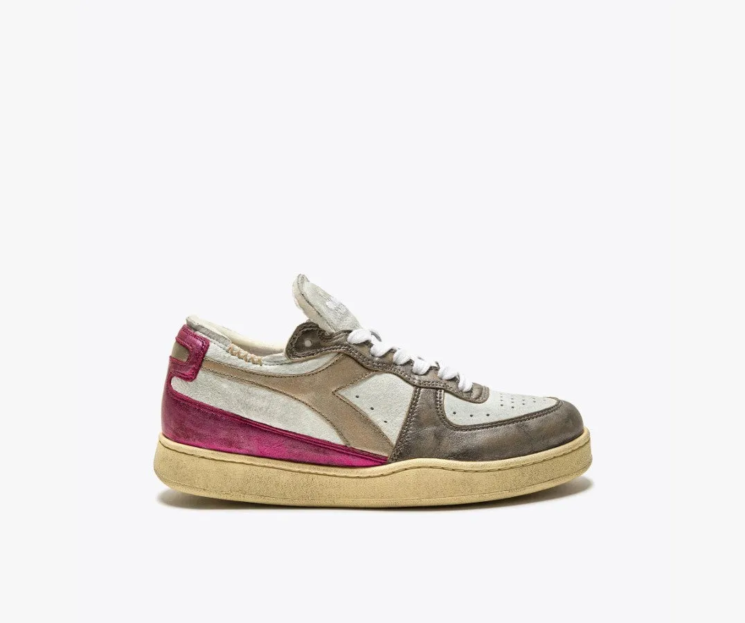 Magic Basket Row Cut Metal Sneakers Low Pelle