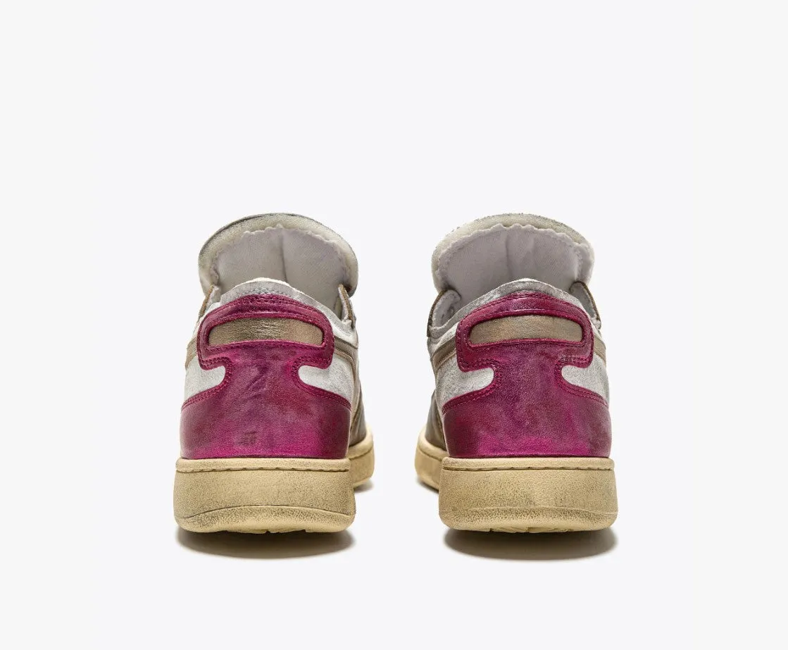 Magic Basket Row Cut Metal Sneakers Low Pelle