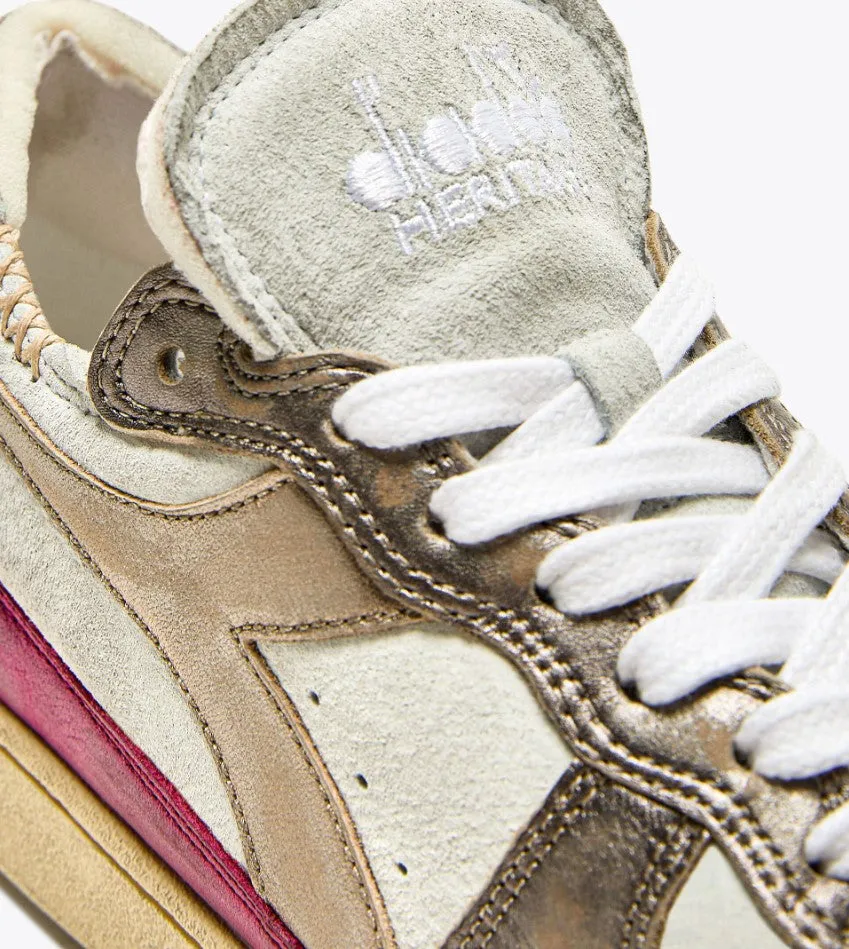 Magic Basket Row Cut Metal Sneakers Low Pelle