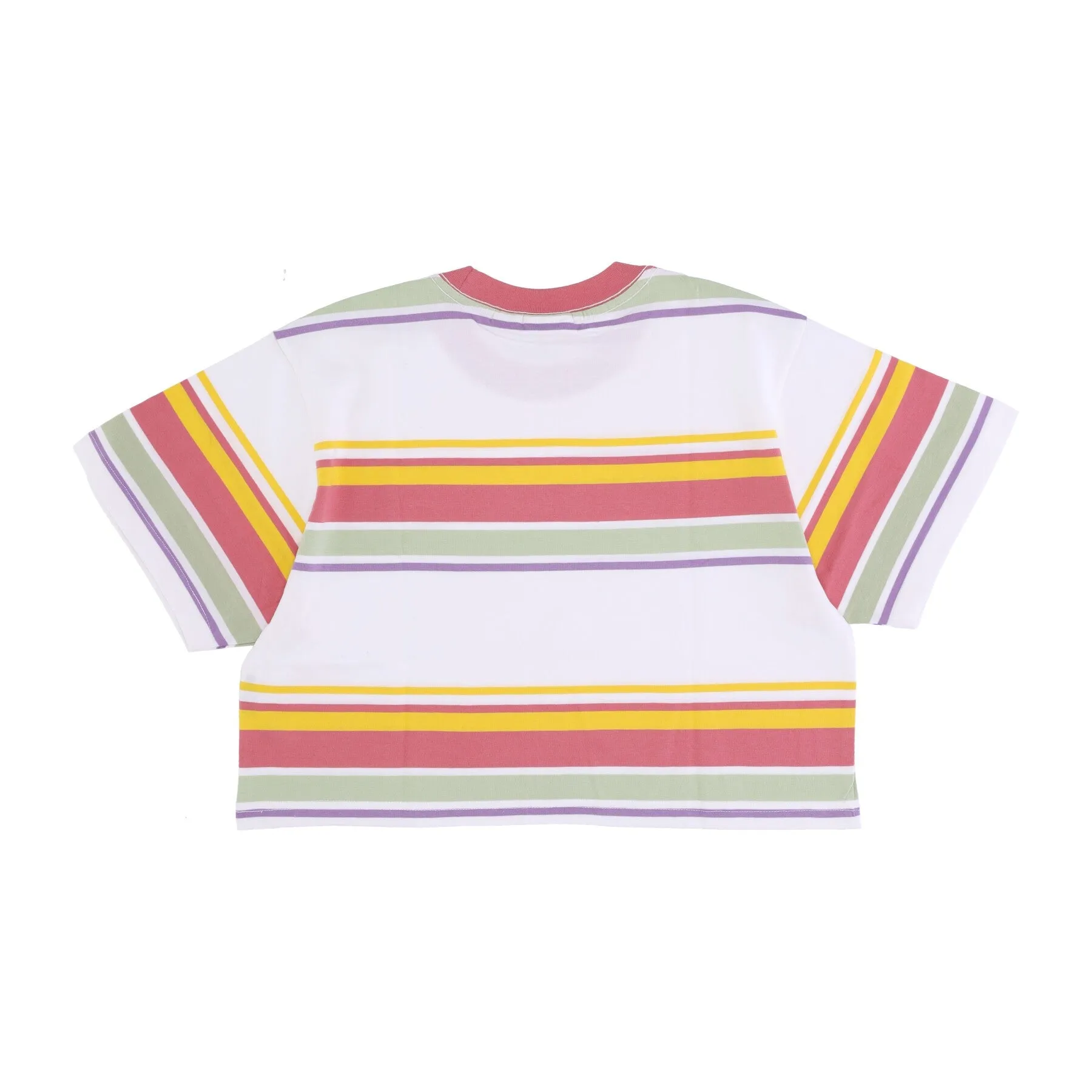Maglietta Corta Donna June Stripes Cropped Tee Pink Amethyst Multi