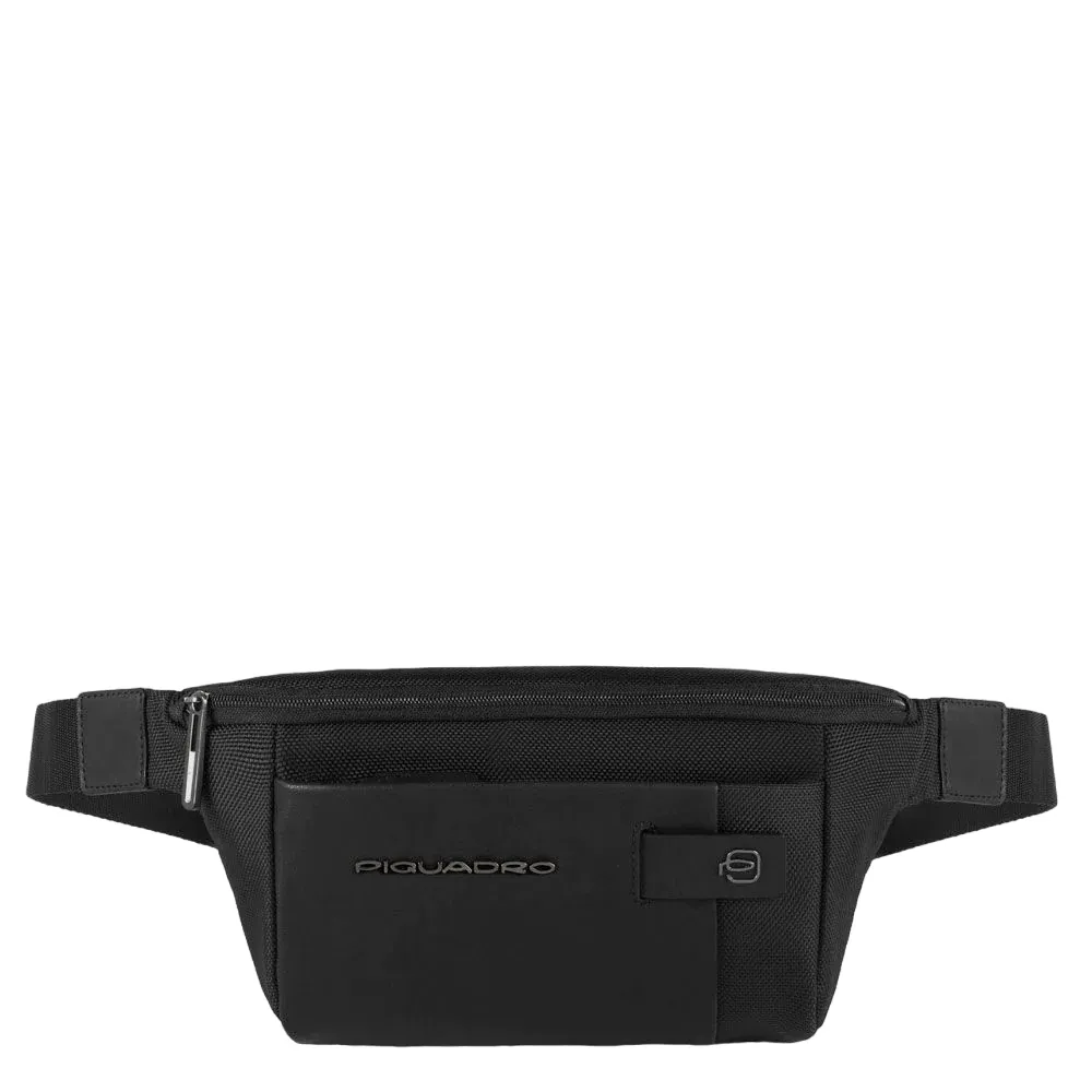MARSUPIO PIQUADRO IN TESSUTO BRIEF NERO CA2174B2R/N
