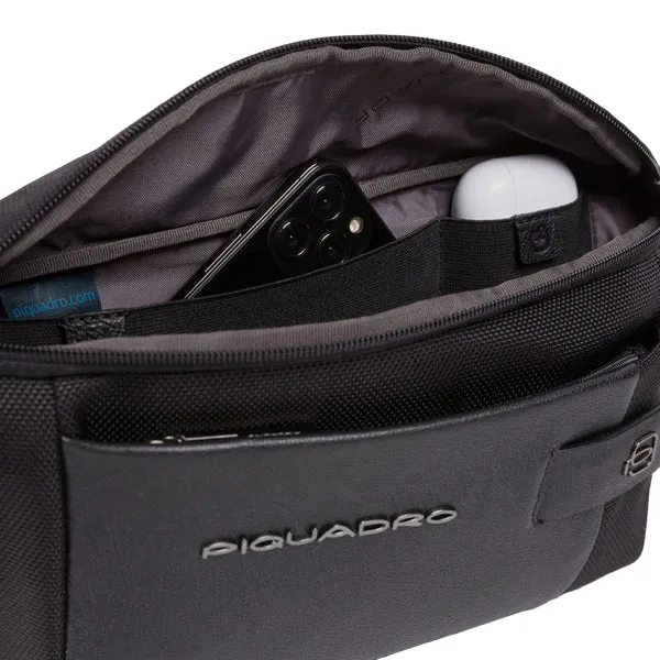 MARSUPIO PIQUADRO IN TESSUTO BRIEF NERO CA2174B2R/N