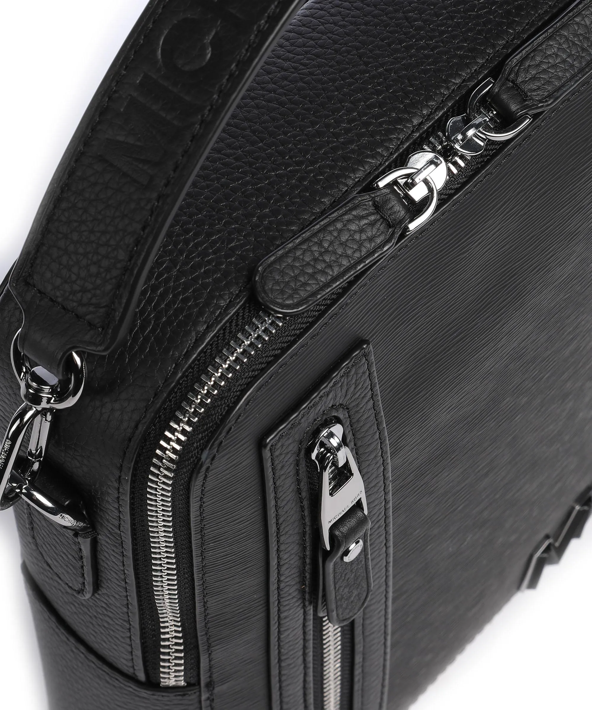  Michael Kors Mariner Borsa a tracolla pelle di vacchetta grana nero  