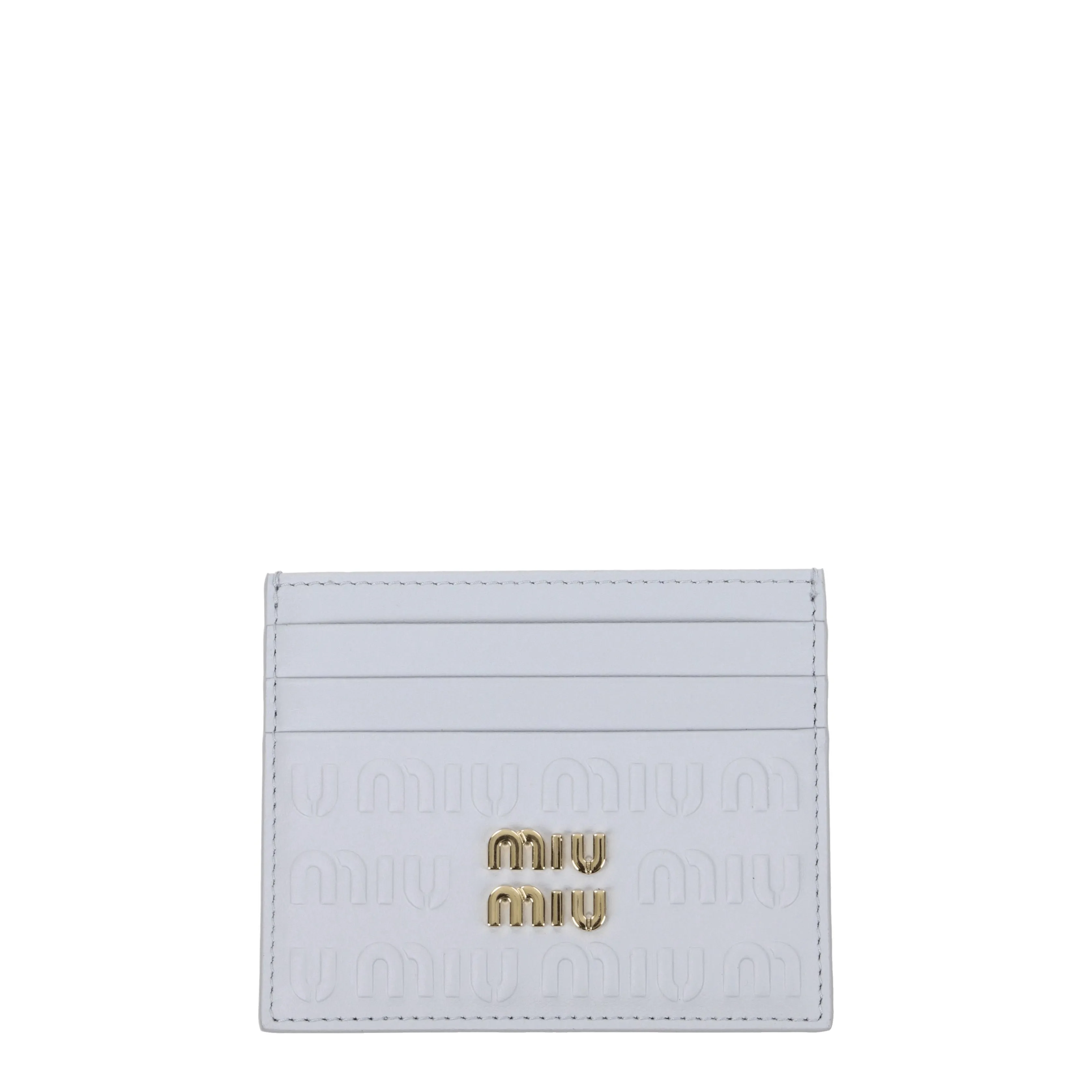 Miu Miu Portadocumenti Donna Pelle Grigio/Fiordaliso