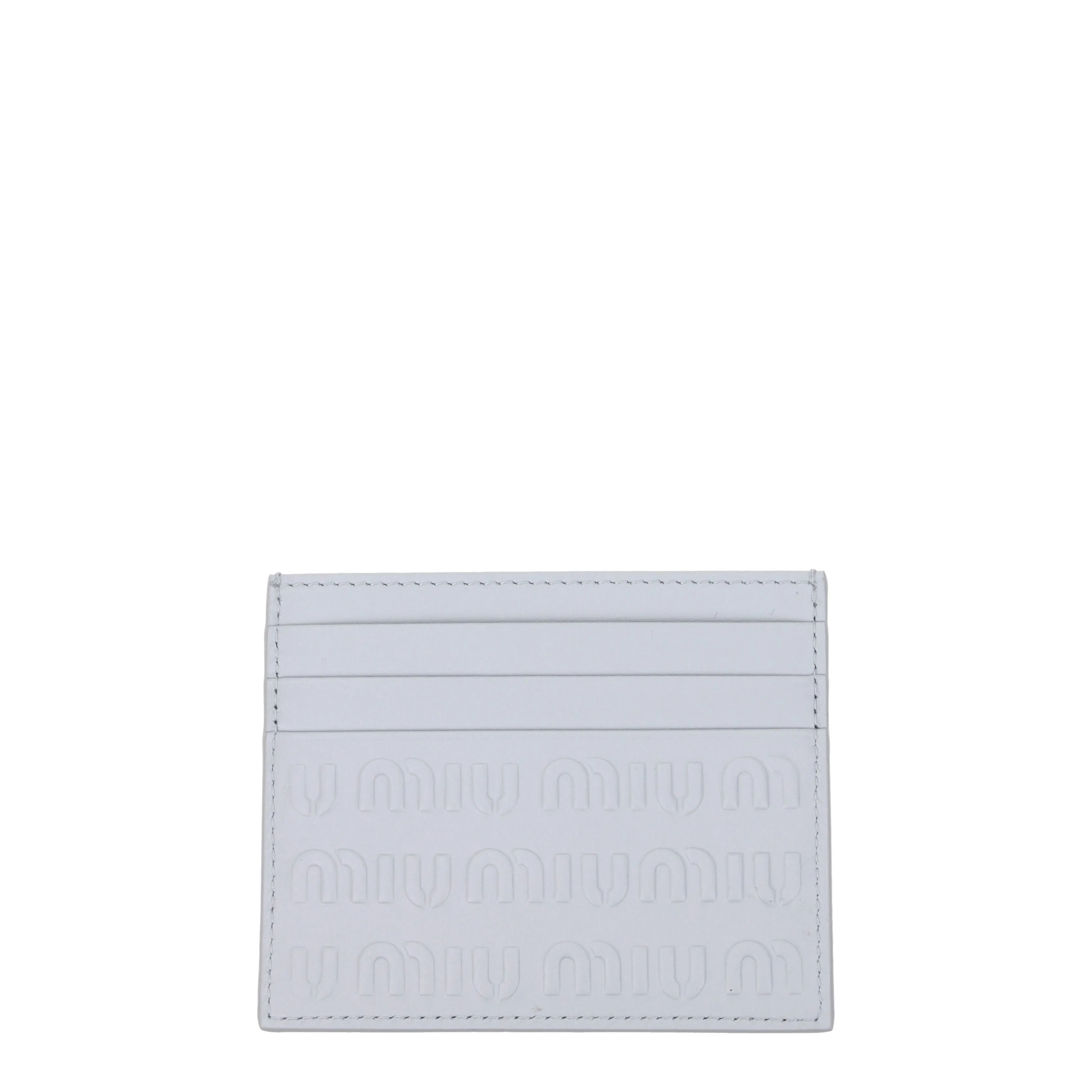 Miu Miu Portadocumenti Donna Pelle Grigio/Fiordaliso