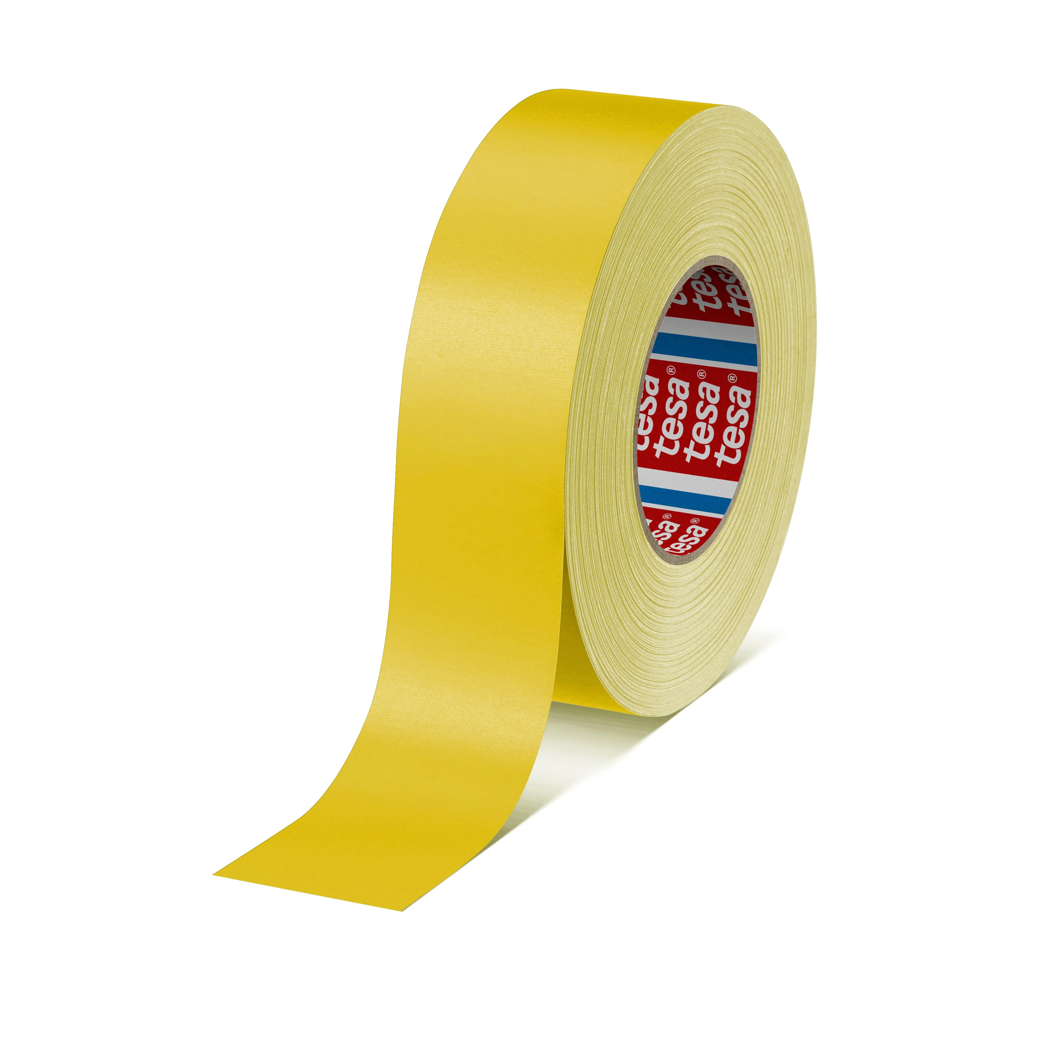 Nastro americano Giallo in Tessuto rivestito in acrilico Tesa 4651, adesivo in Gomma naturale, 50mm x 50m x 0.31mm