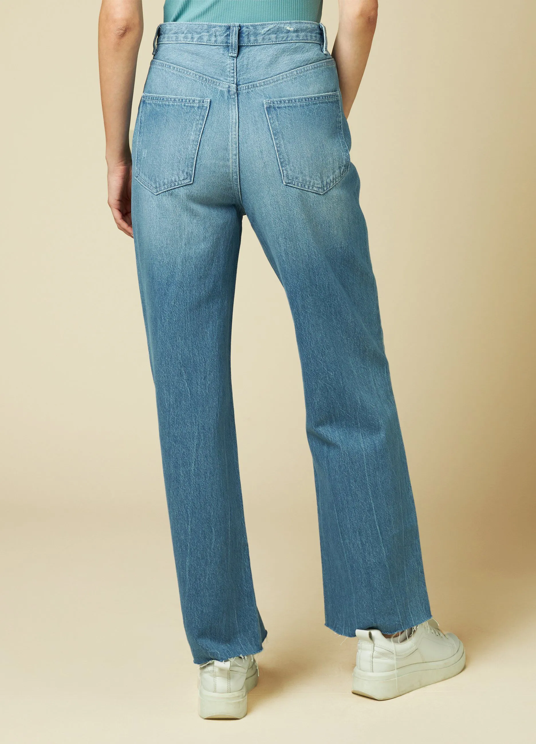 NICE & CHIC  Jeans wide leg in puro cotone donna