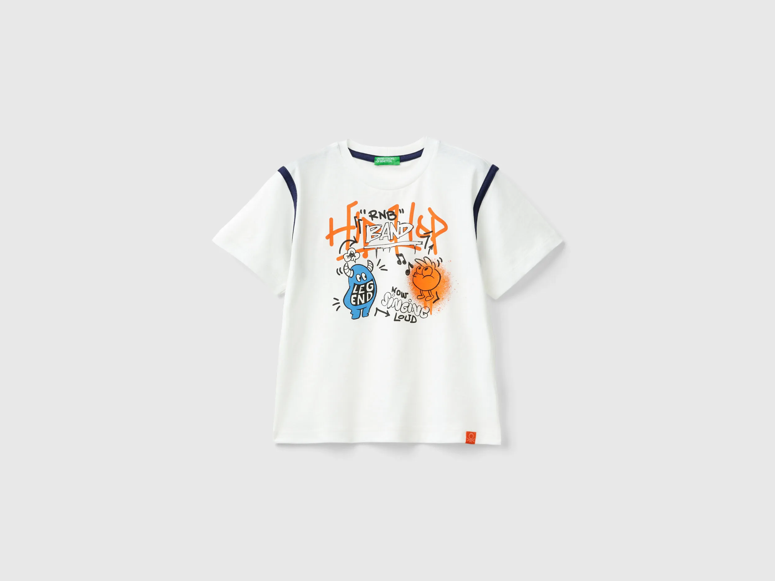 Nuovi arrivi T-shirt con stampa graffiti in cotone bio