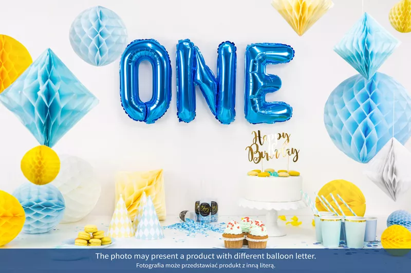 Palloncino foil H azzurro blu 35cm