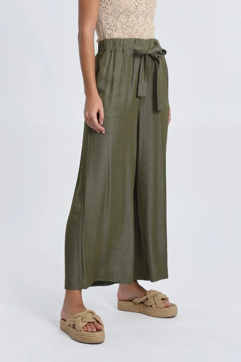 Pantalone donna palazzo P1678 verde