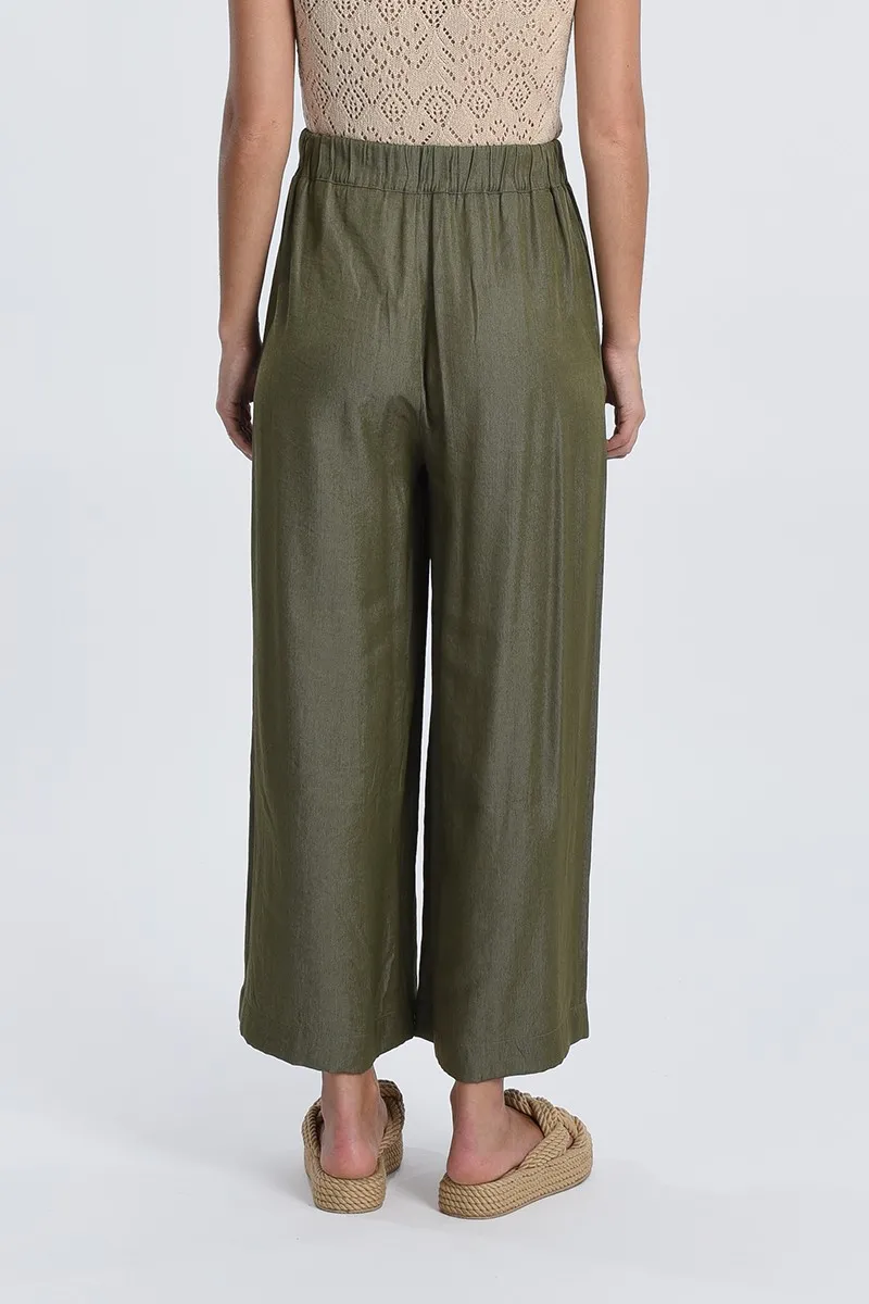 Pantalone donna palazzo P1678 verde