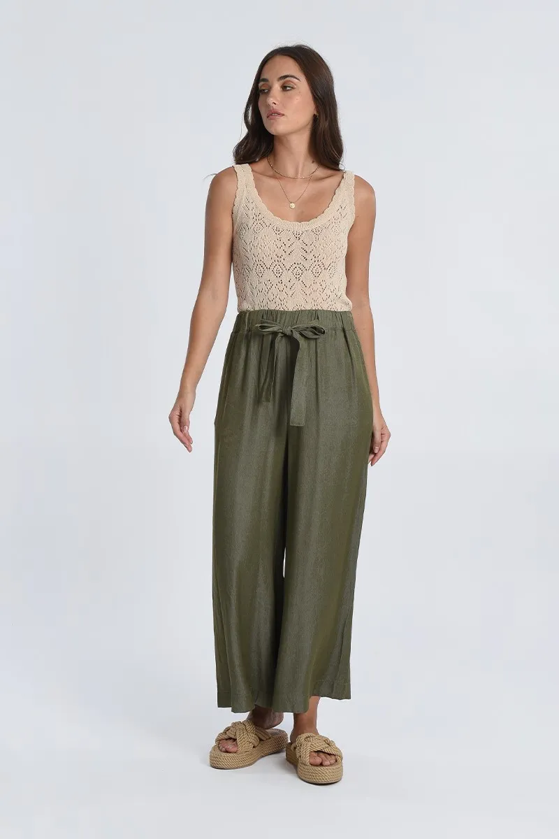 Pantalone donna palazzo P1678 verde