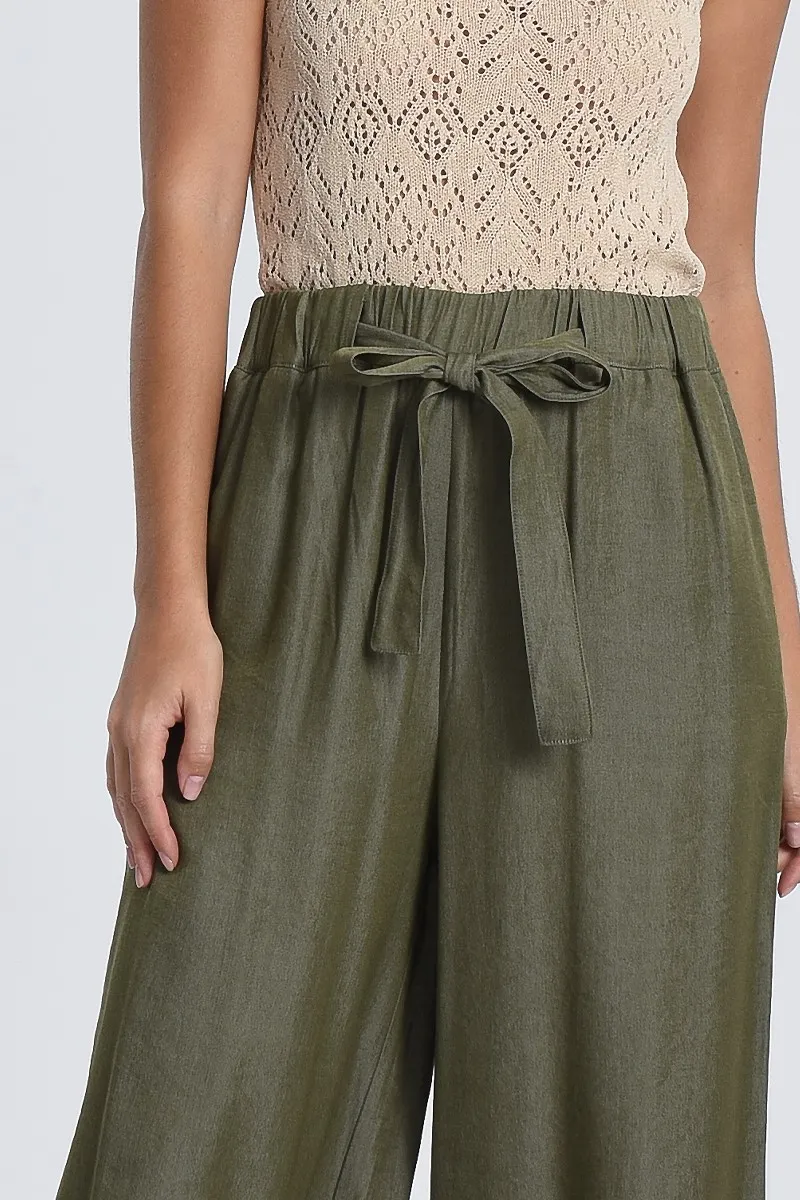 Pantalone donna palazzo P1678 verde