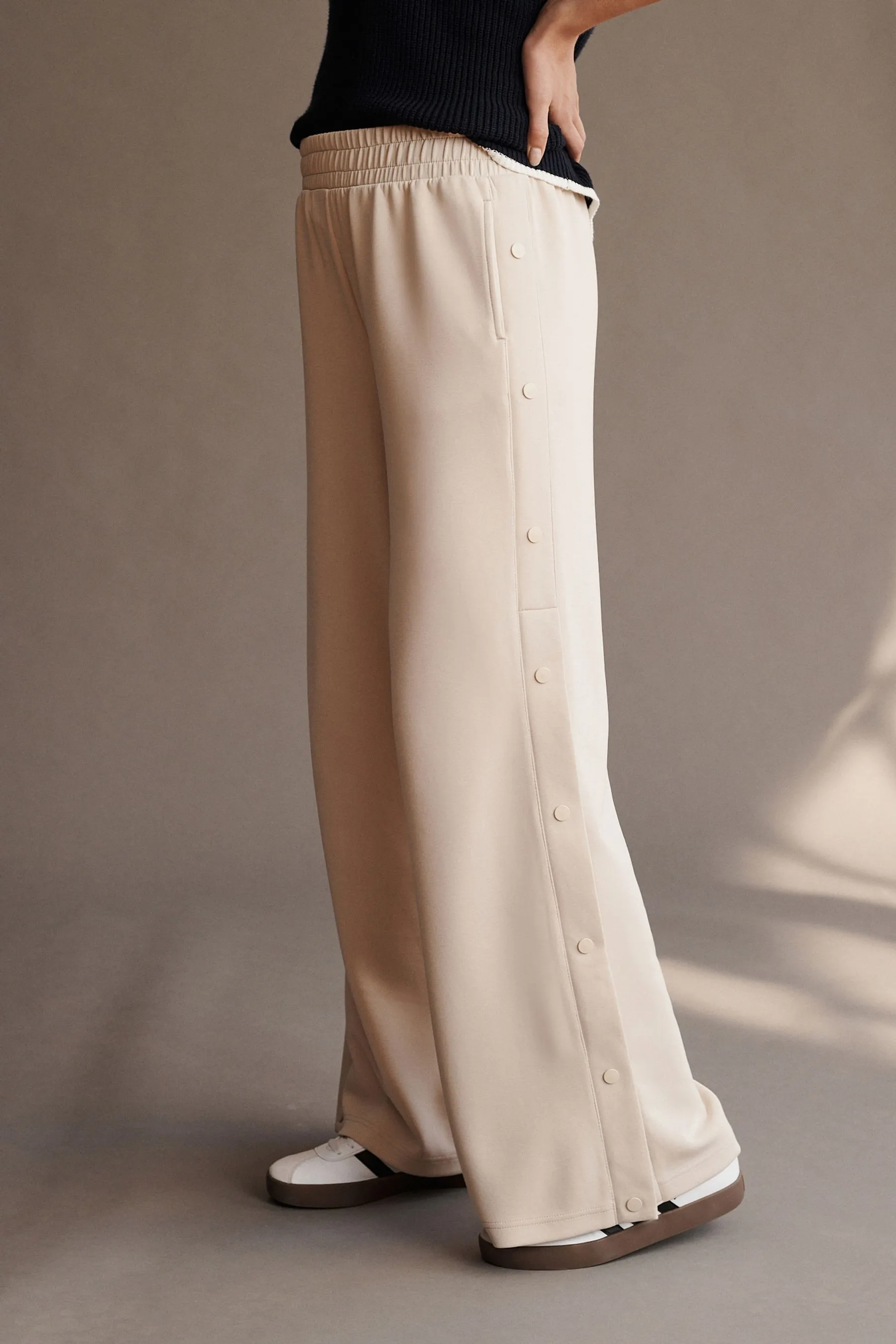 Pantalone laterale Popper in morbida jersey    