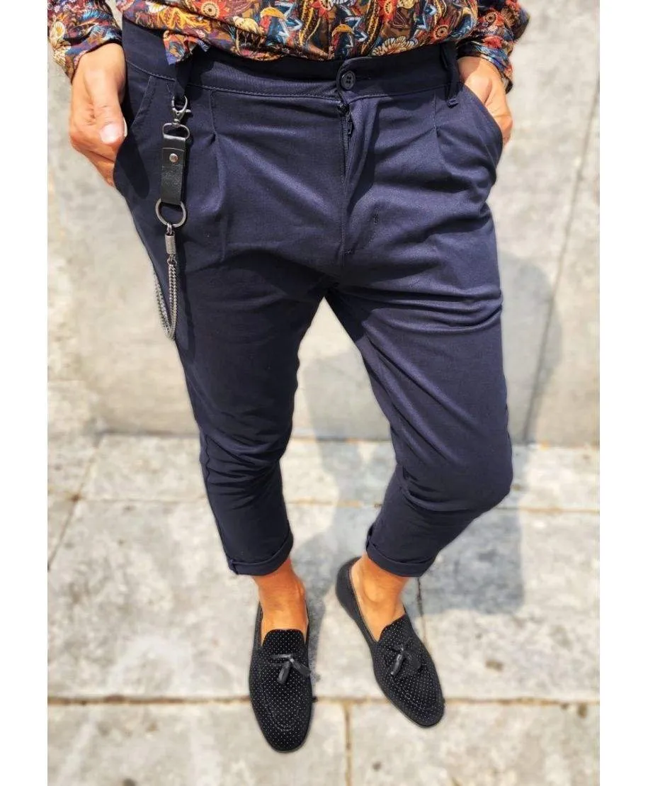 Pantaloni blu uomo - Alla caviglia - Duca