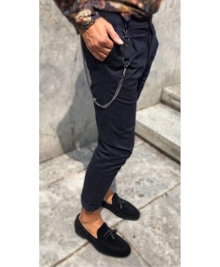 Pantaloni blu uomo - Alla caviglia - Duca